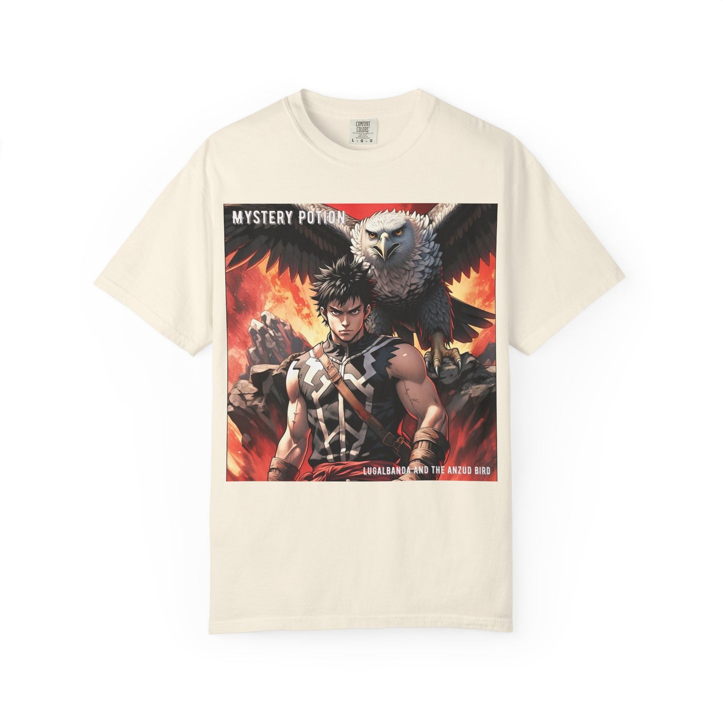 Unisex Anime Graphic T-Shirt, Mystery Potion Art Tee, Vintage Style, Casual Wear, Gift for Fans, Streetwear Apparel