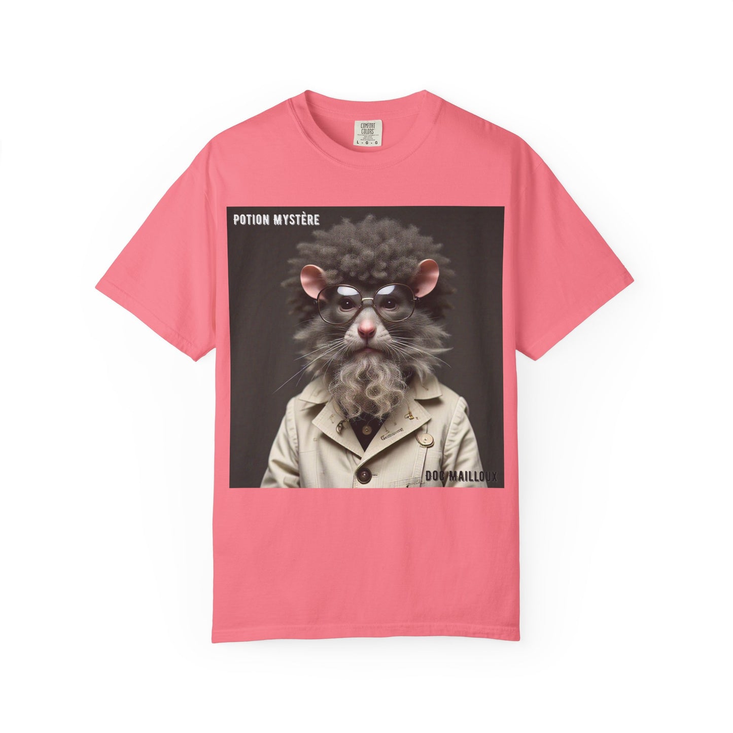 Doc Mailloux by Potion Mystère, Rat Graphic T-Shirt, Unisex Funny Tee, Gift for Animal Lovers, Unique Vintage Style Clothing, Statement Tee for Parties