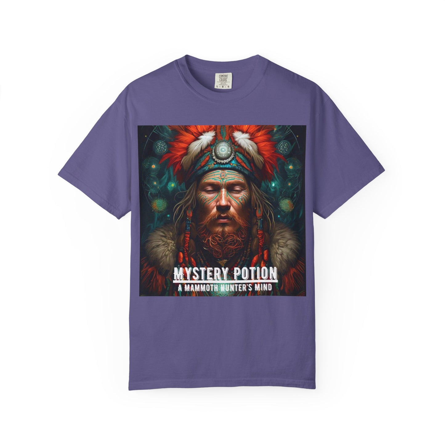 'A Mammoth Hunter's Mind' Mystery Potion Mystical Vintage Inspired Unisex T-Shirt, Cozy Gift for Nature Lovers, Unique Graphic Tee for Festivals, Casual Wear, Statement Shirt