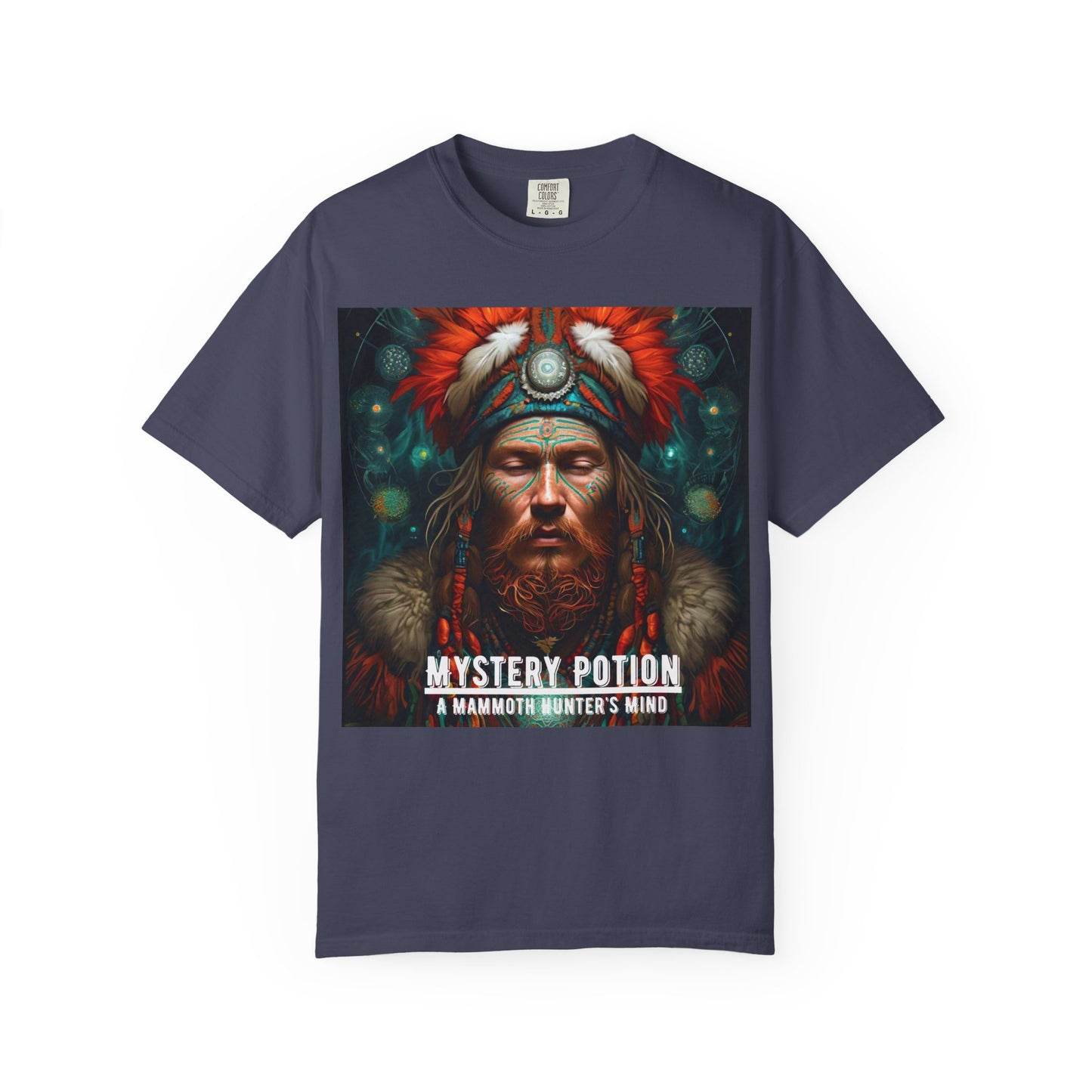 'A Mammoth Hunter's Mind' Mystery Potion Mystical Vintage Inspired Unisex T-Shirt, Cozy Gift for Nature Lovers, Unique Graphic Tee for Festivals, Casual Wear, Statement Shirt