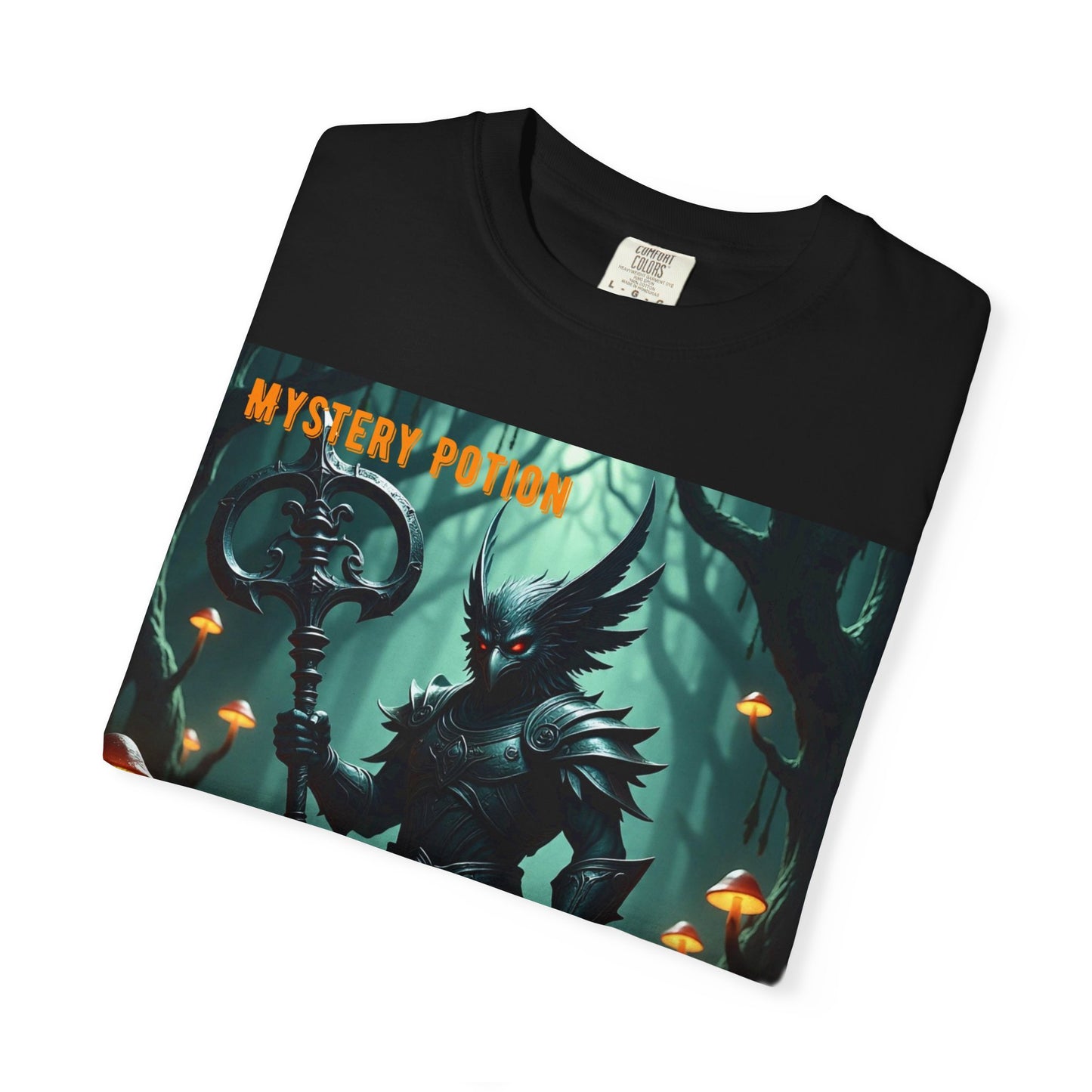 Mystical Āv-Maker Unisex Garment-Dyed T-shirt, Fantasy Apparel, Gift for Gamers, Witchy T-shirt, Mystery Potion Design, Unisex Tee