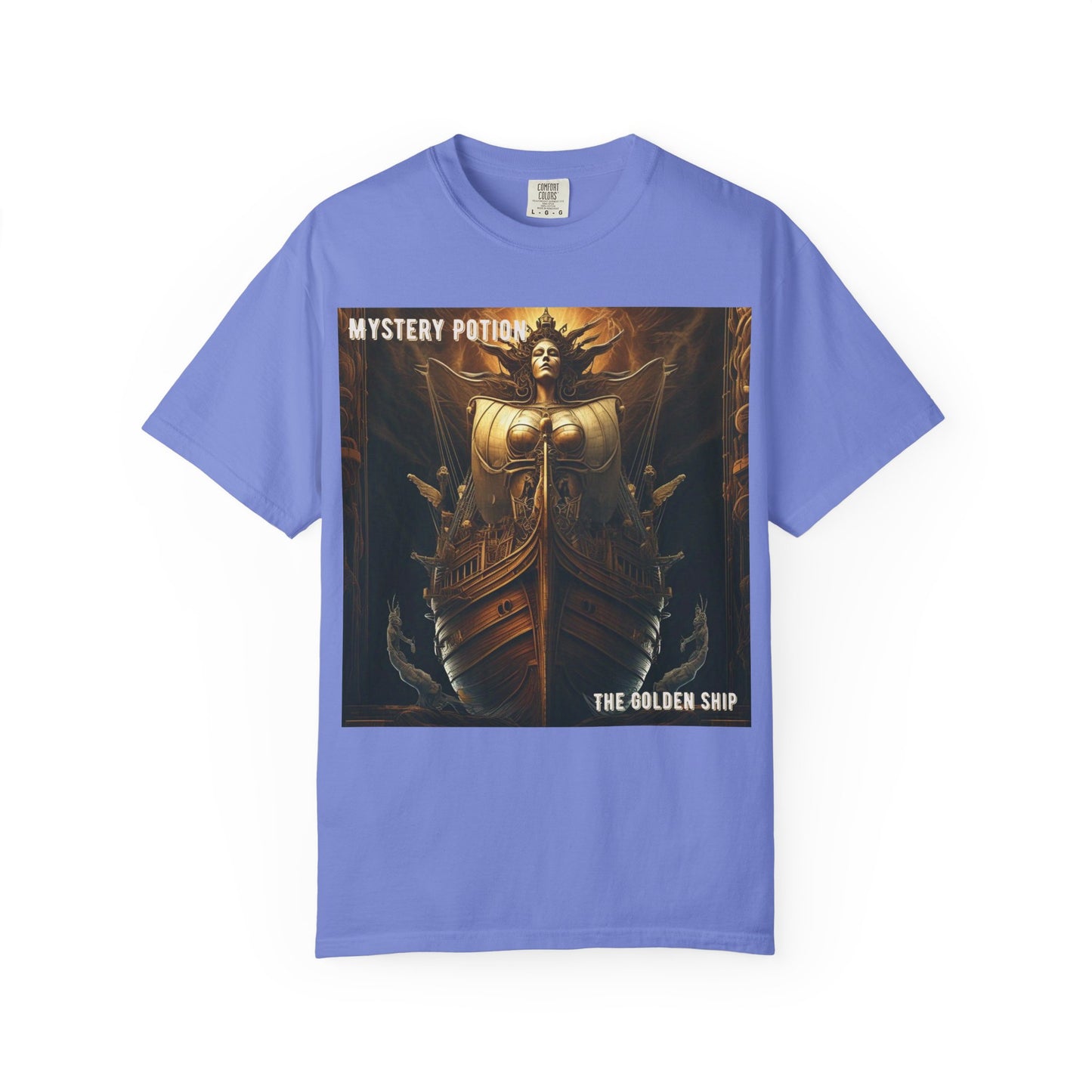 Mystery Potion Unisex Garment-Dyed T-shirt, Vintage Graphic Tee, Gift for Art Lovers, Casual Wear, Unique Clothing