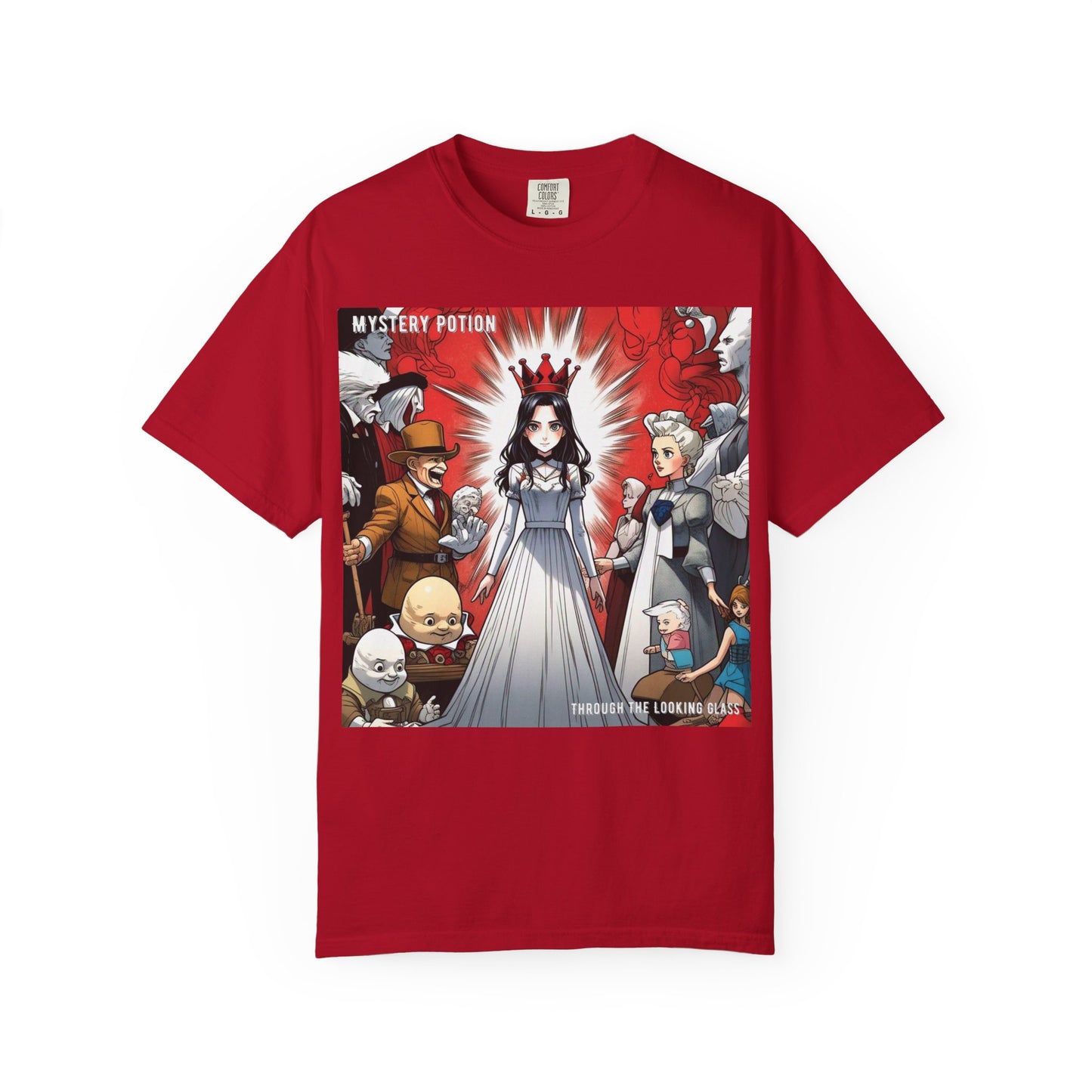 Mystery Potion's Alice In Wonderland Graphic Unisex T-shirt | Cool Casual Wear, Gift for Fans, Art Lovers, Anime Style Merch, Unique Everyday Tee