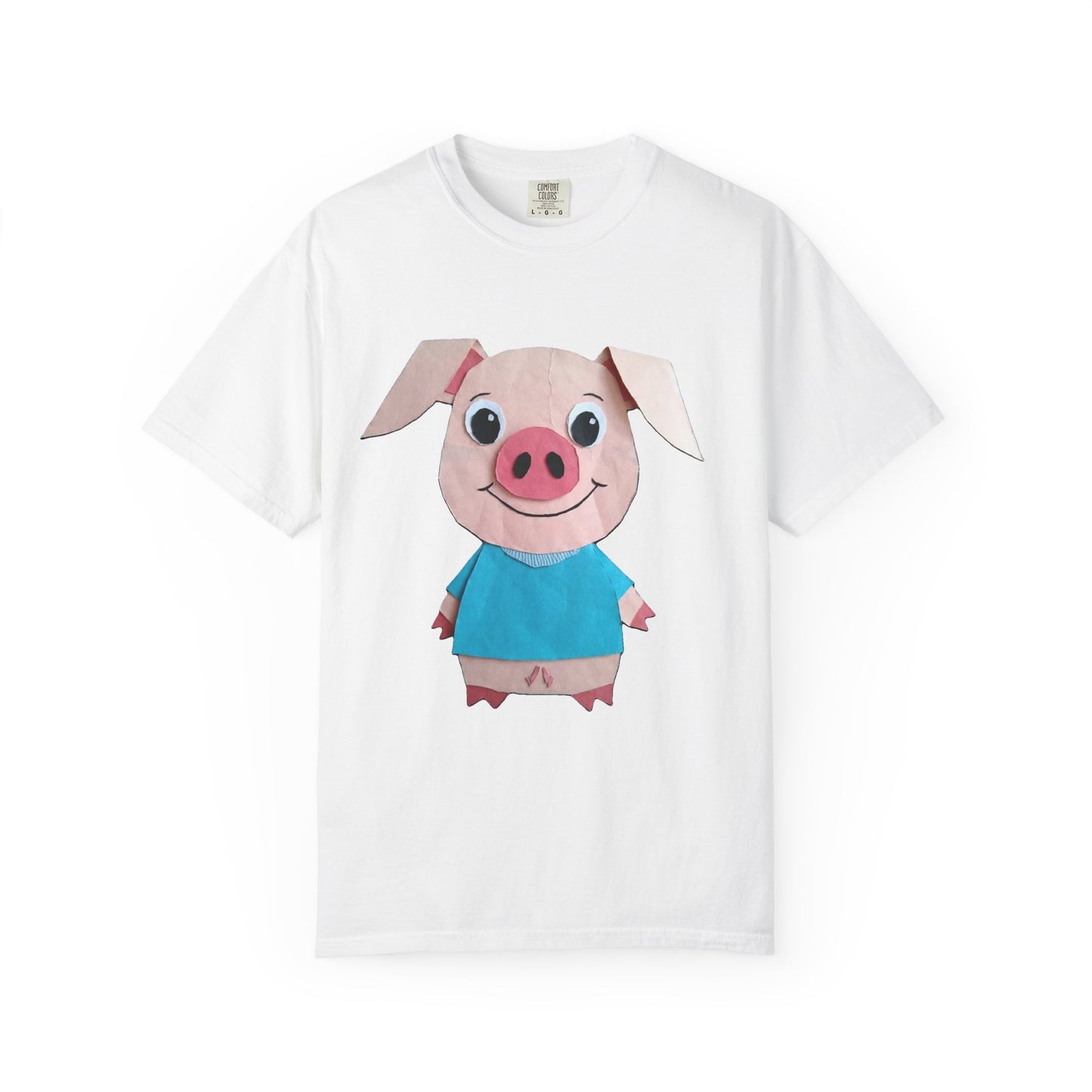 Cute Pig Character T-Shirt, Animal Lover Gift, Funny Graphic Tee, Casual Wear, Farm Themed Shirt