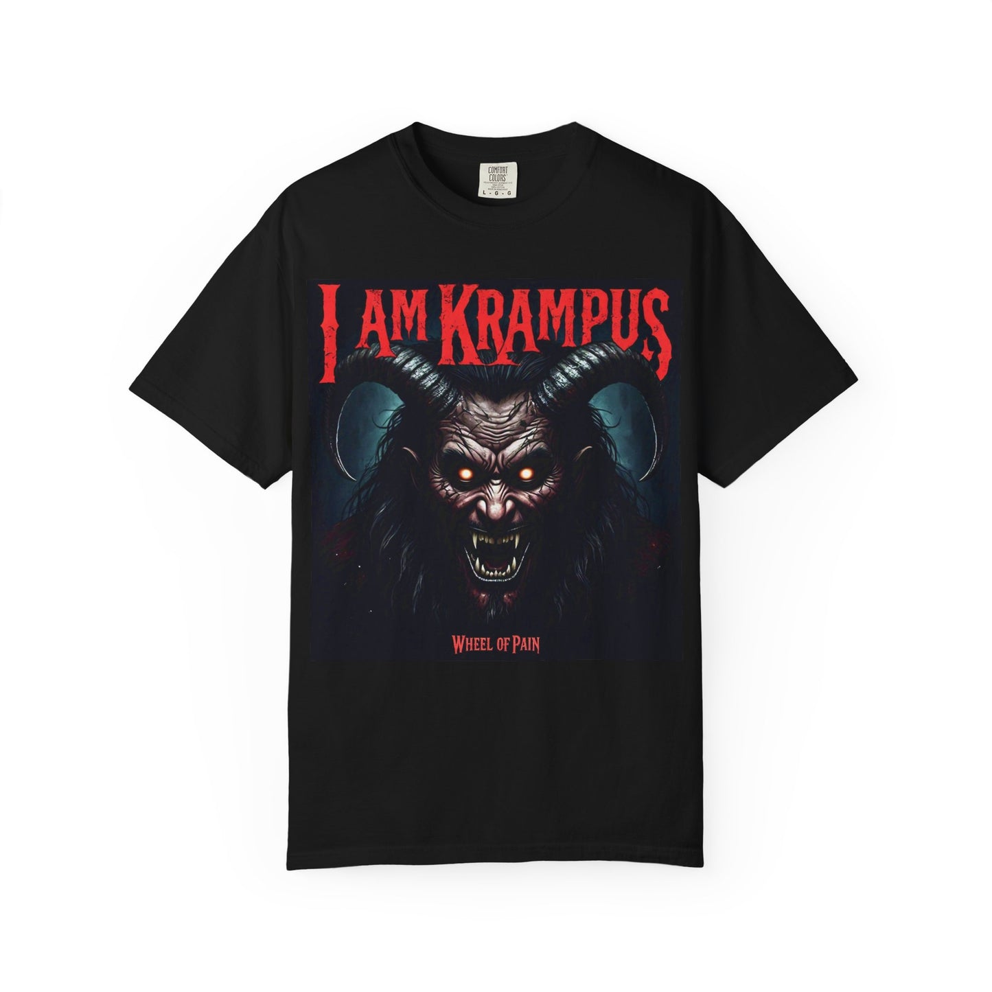 I Am Krampus Unisex Garment-Dyed T-Shirt | Spooky Graphic Tee for Christmas Horror Fans, Gifts, Party Wear, Festival Attire