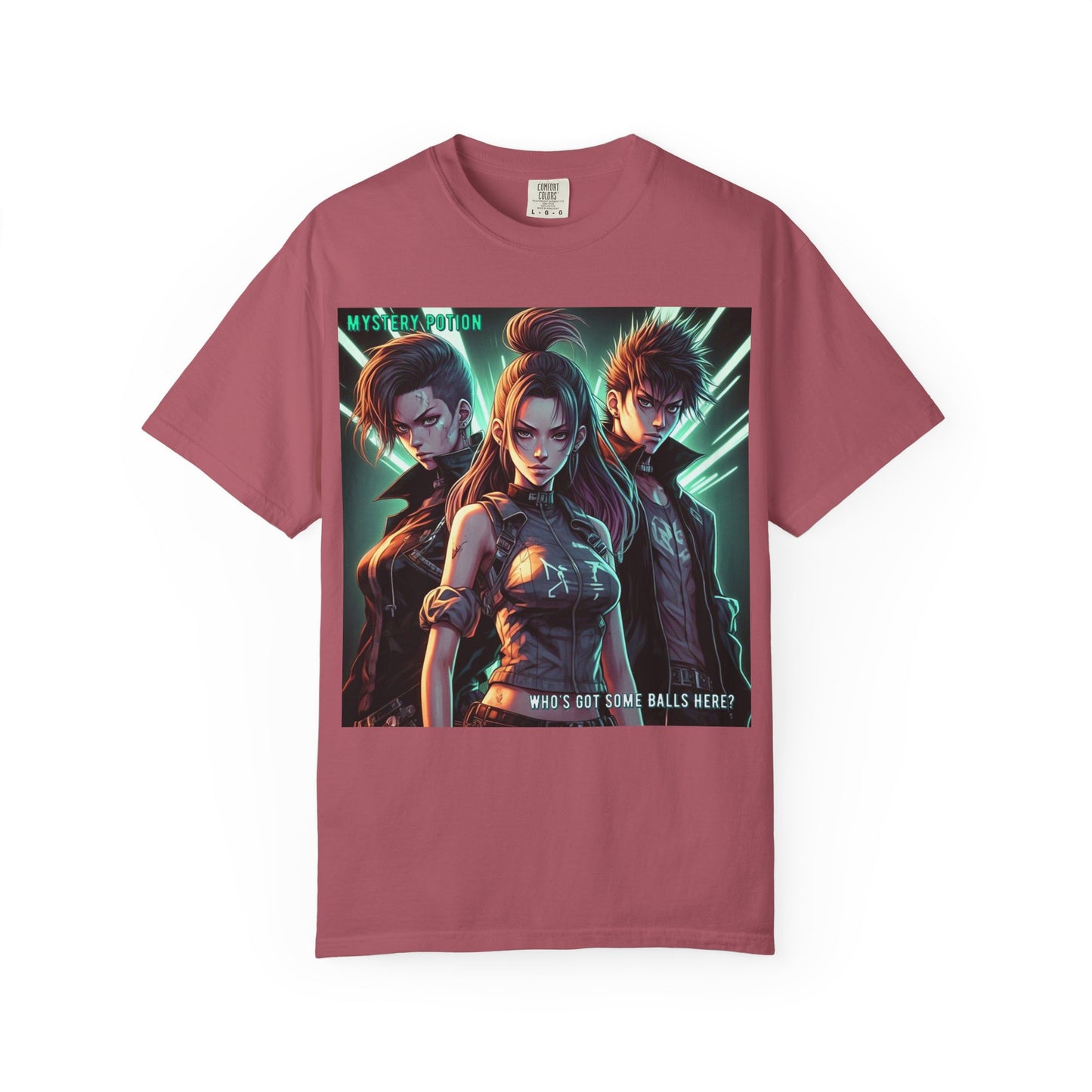 'Who's Got Some Balls Here?' by Mystery Potion, Unisex Graphic Tee, Trendy Gamer T-shirt, Anime Inspired Shirt, Gift for Him/Her, Casual Fashion