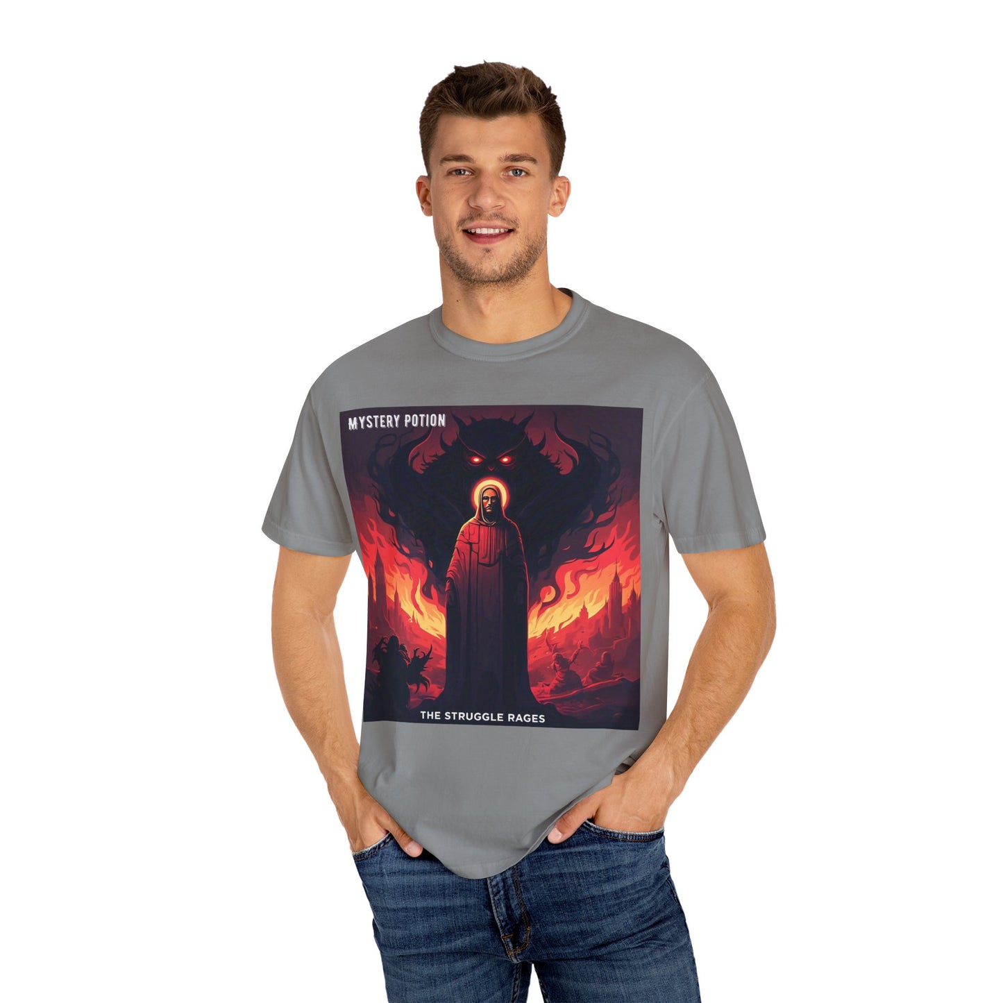 Mystical Struggle Graphic Tee - Perfect for Fans of Fantasy, Unique Gift, Casual Wear, Unisex T-shirt, Graphic Art Clothing