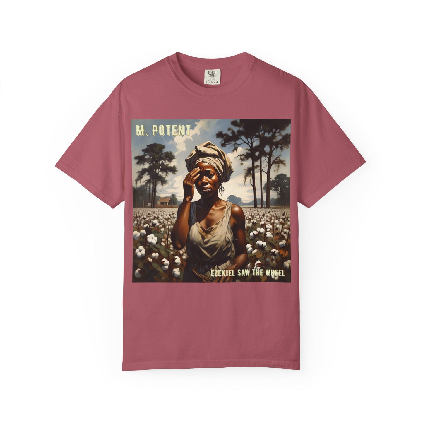 'Ezekiel Saw the Wheel' by M. Potent, Vintage-Inspired Unisex T-Shirt with Artistic Design, Casual Wear, Gift for Art Lovers, Music Events, Everyday Fashion