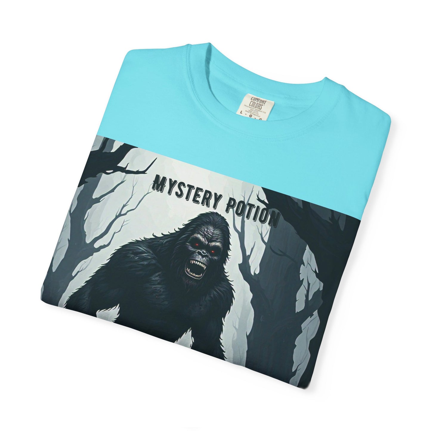 Bigfoot by Mystery Potion T-shirt, Unisex Statement Tee, Gift for Nature Lovers, Outdoor Adventure Shirt, Fun Graphic Tee