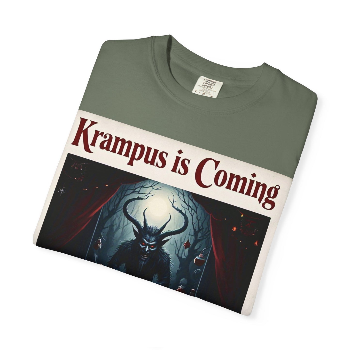 Krampus is Coming Unisex T-Shirt, Holiday Apparel, Christmas Gift, Cozy Casual Wear, Horror Theme Tee