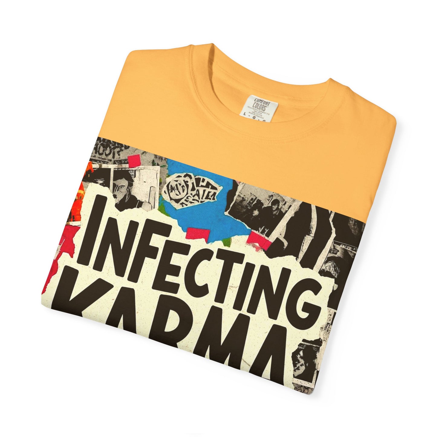 'Infecting Karma' by Mystery Potion, Mystical Vibes T-shirt Design - Summer Casual Wear, Gift for Friends, Festival Apparel, Unique Statement Tee