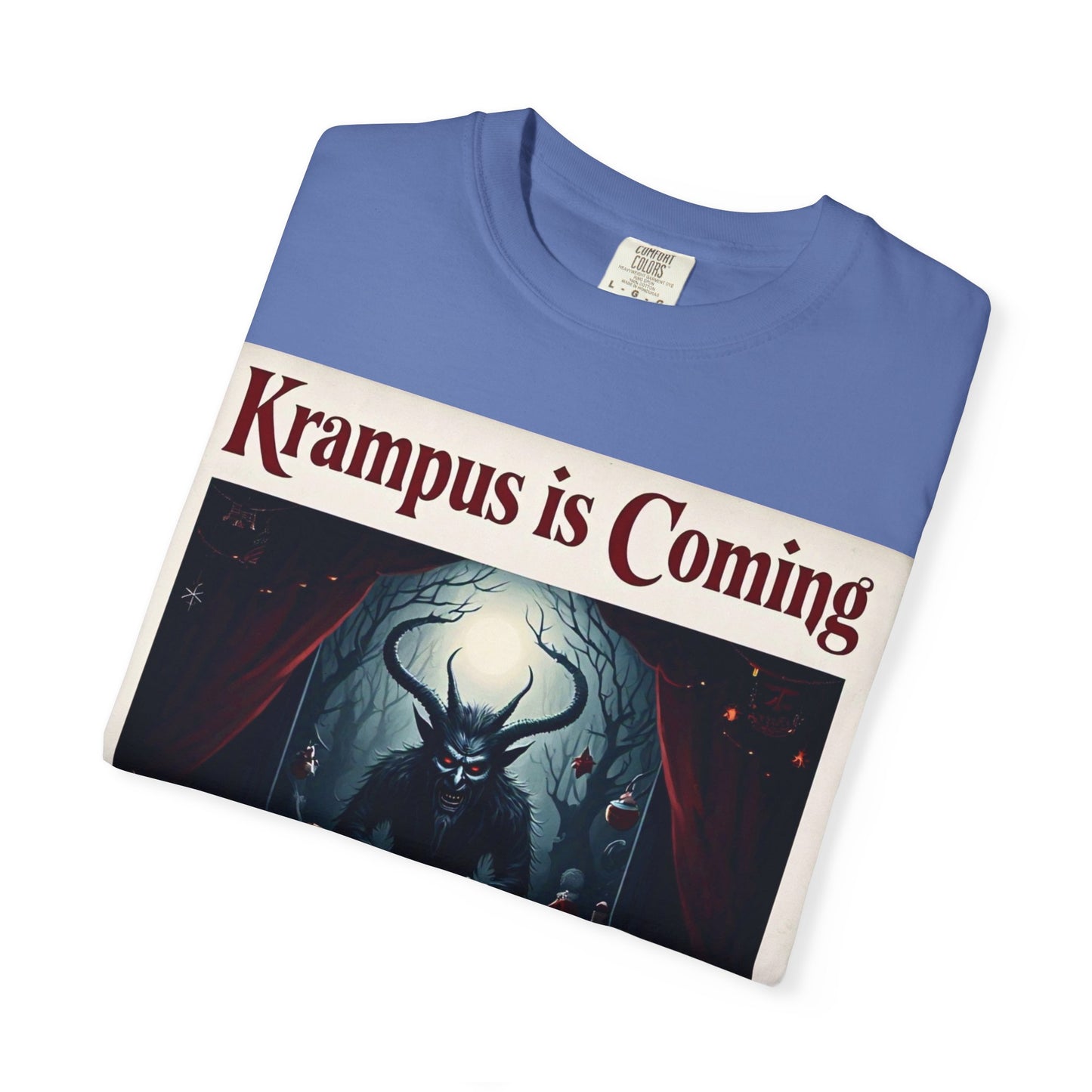 Krampus is Coming Unisex T-Shirt, Holiday Apparel, Christmas Gift, Cozy Casual Wear, Horror Theme Tee