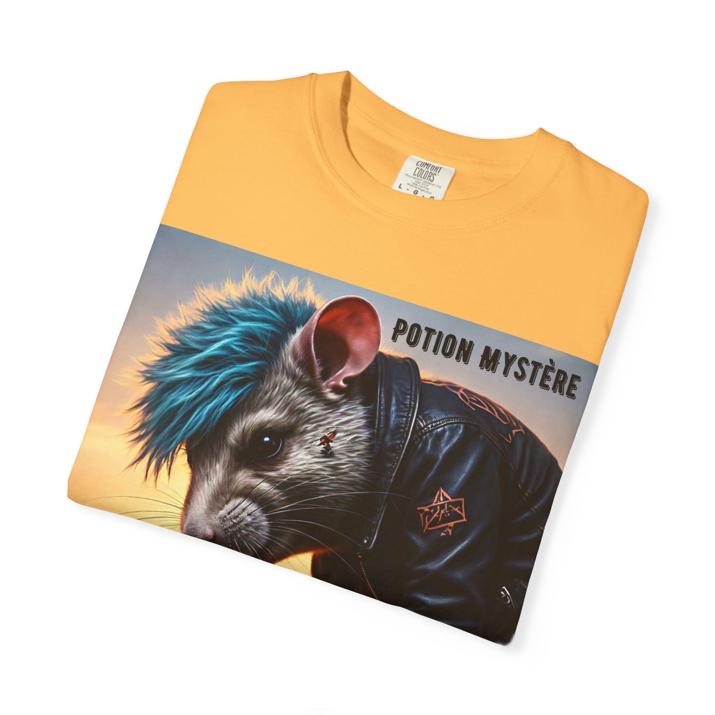 Mystical Punk Rat Toiling The Field Graphic T-Shirt | Unisex, Art Tee, Unique Animal Print, Gift for Animal Lovers, Casual Wear