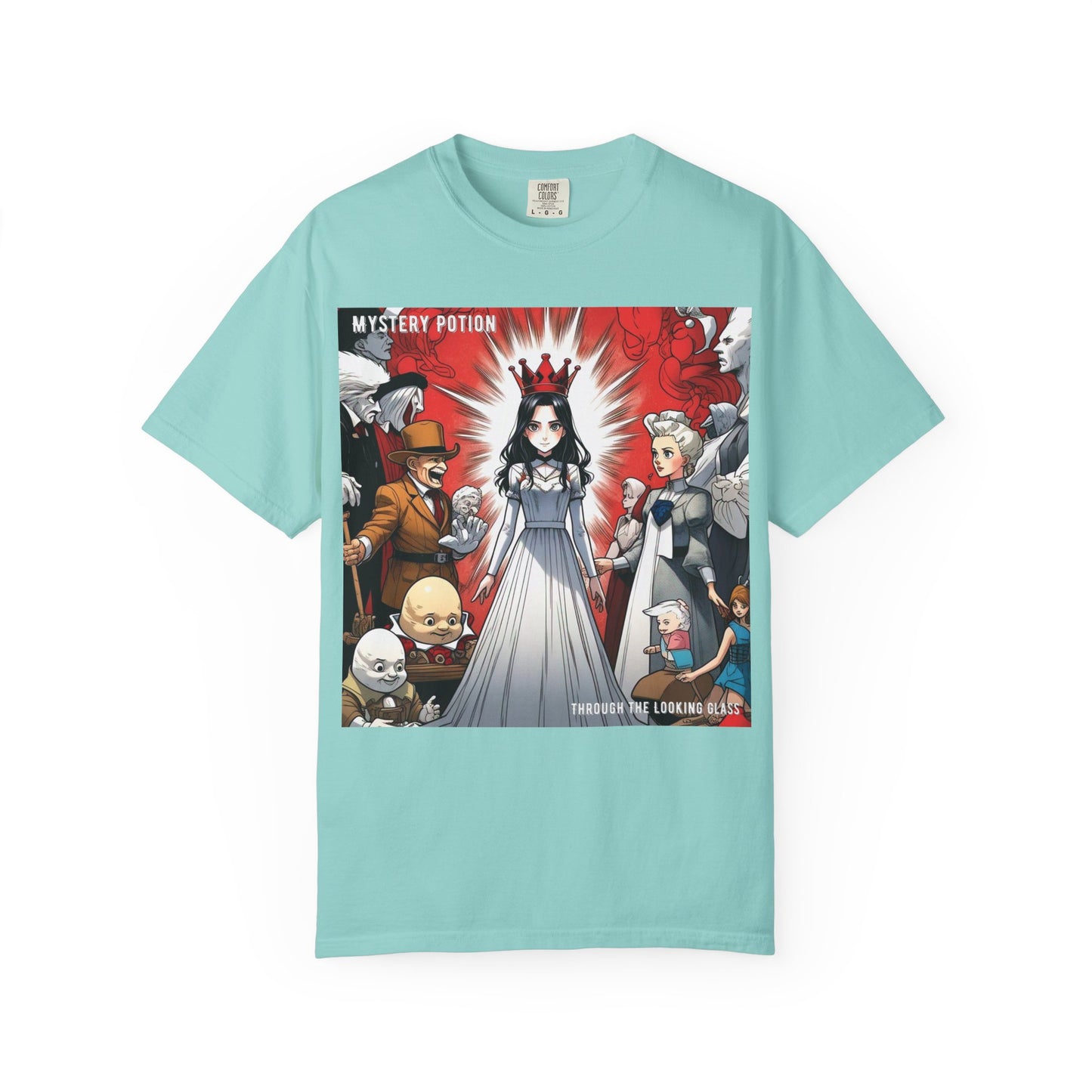 Mystery Potion's Alice In Wonderland Graphic Unisex T-shirt | Cool Casual Wear, Gift for Fans, Art Lovers, Anime Style Merch, Unique Everyday Tee