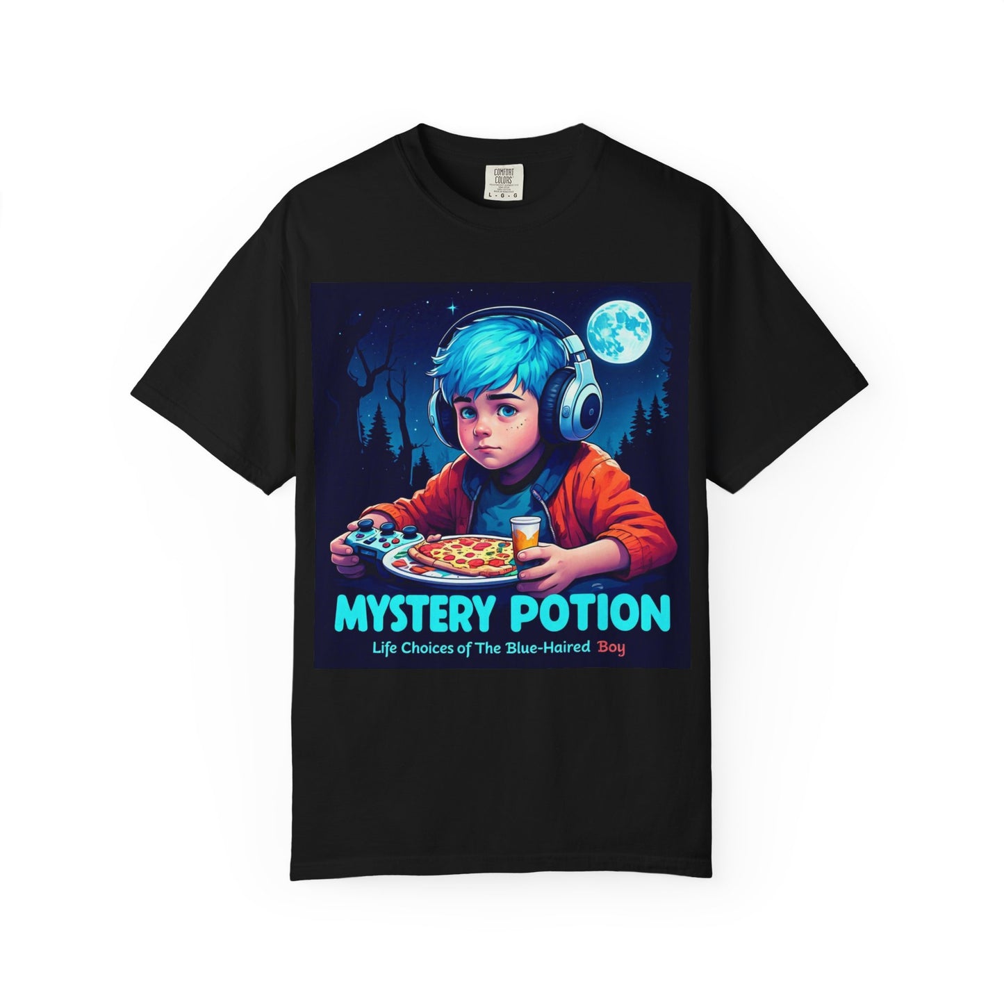 Mystery Potion T-shirt, Gamer Tee, Unisex Graphic Tee, Quirky Gift, Unique Design, Retro Vibe
