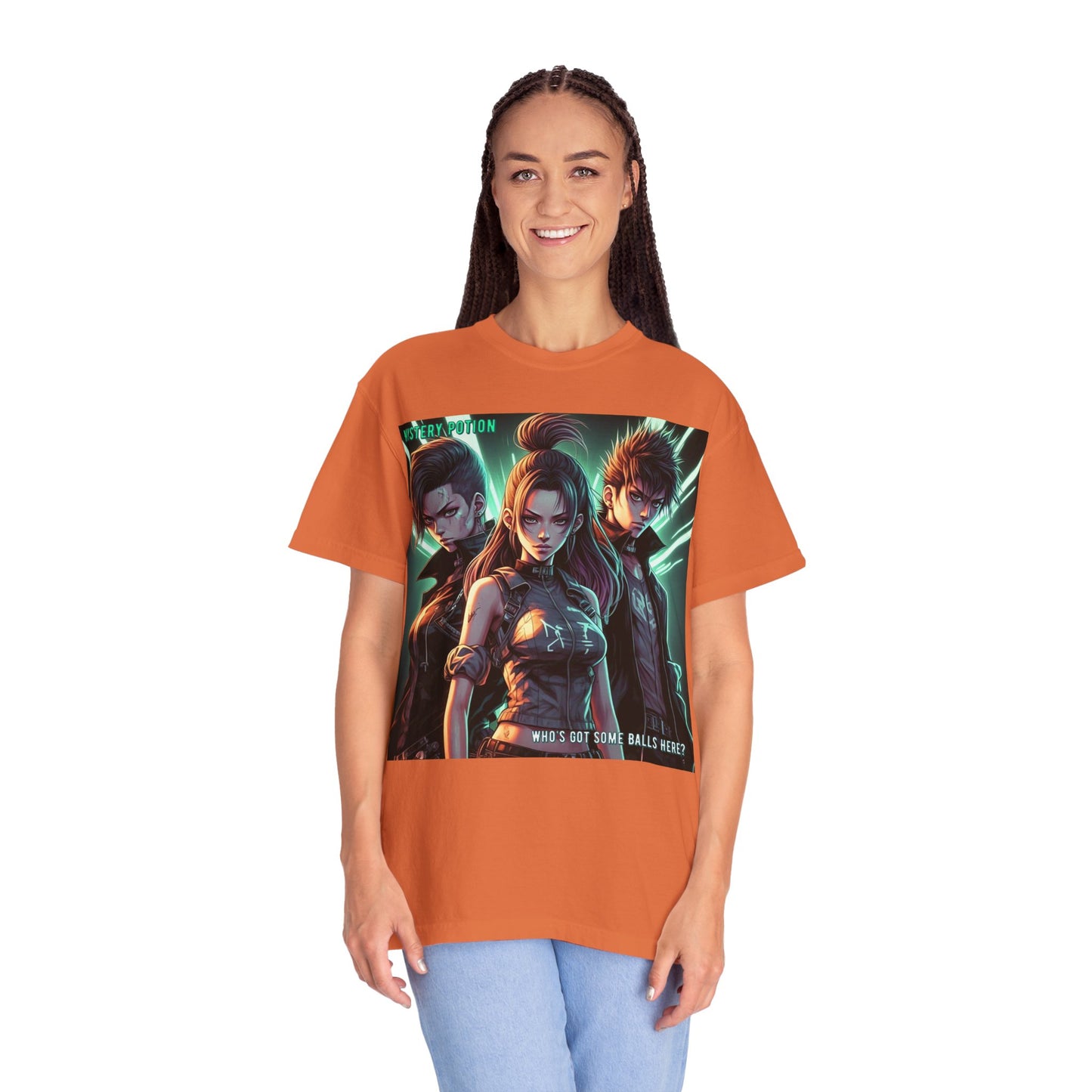 'Who's Got Some Balls Here?' by Mystery Potion, Unisex Graphic Tee, Trendy Gamer T-shirt, Anime Inspired Shirt, Gift for Him/Her, Casual Fashion