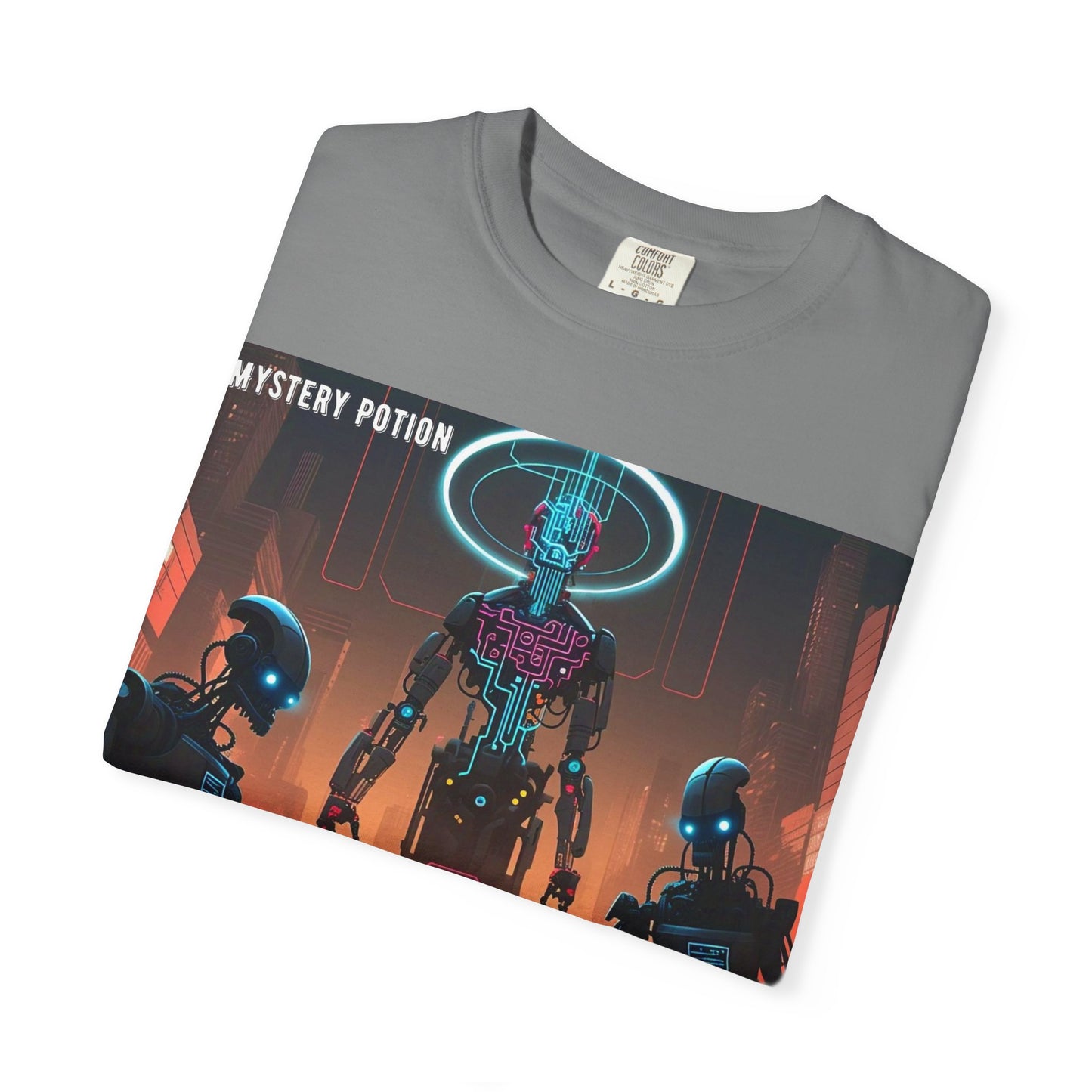 Retro Sci-Fi Graphic T-Shirt, Unisex Casual Tee, Cyberpunk Art Shirt, Gift for Nerds, Vintage Style Tee