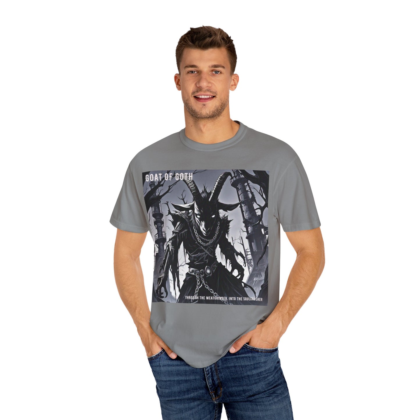 Gothic Graphic T-Shirt, Goat of Goth Tee, Unisex Casual Wear, Alternative Streetwear, Edgy Apparel for Fans, Perfect Gift for Halloween