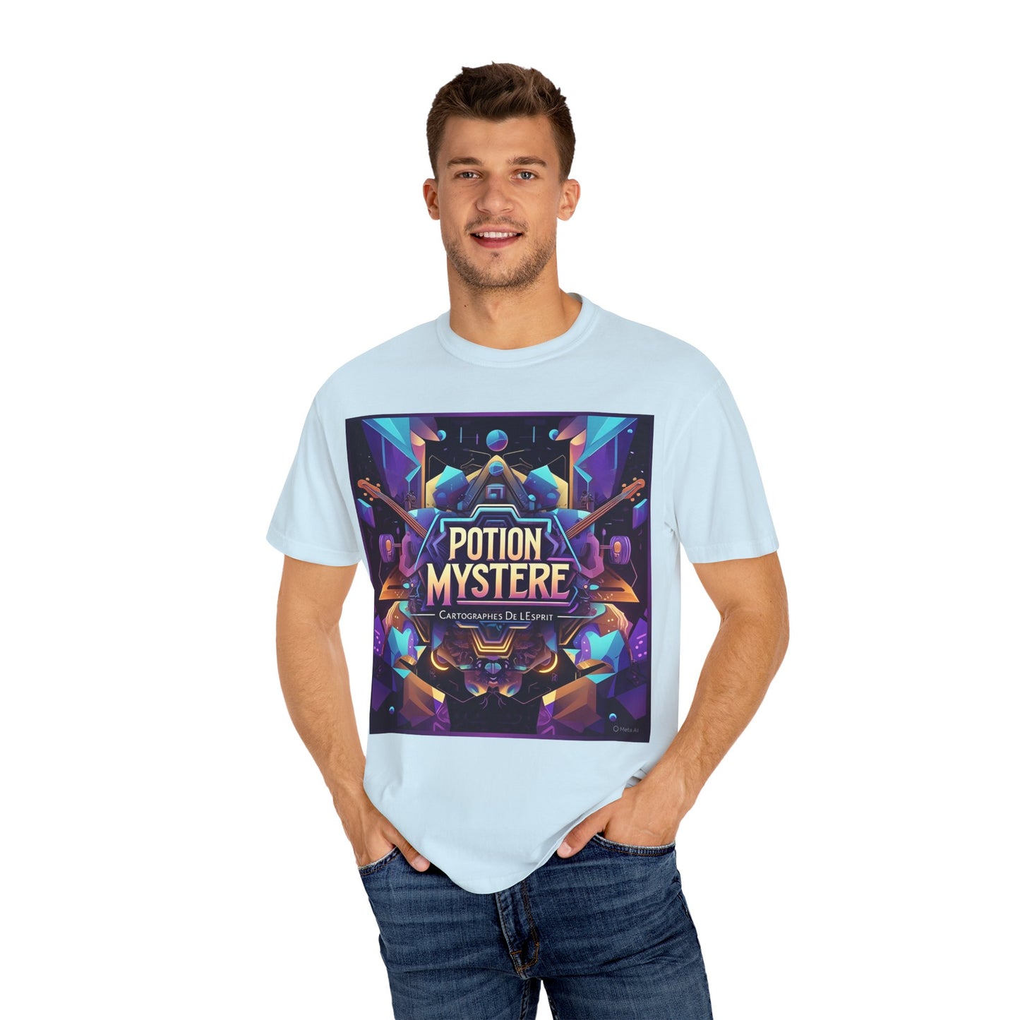 Potion Mystere Graphic Tee, Artistic Unisex Shirt, Handmade Gift, Festival Apparel, Unique Art T-shirt
