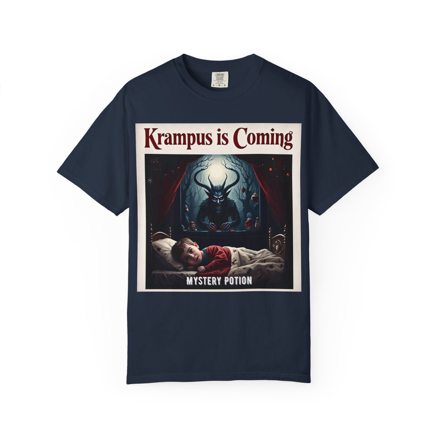 Krampus is Coming Unisex T-Shirt, Holiday Apparel, Christmas Gift, Cozy Casual Wear, Horror Theme Tee