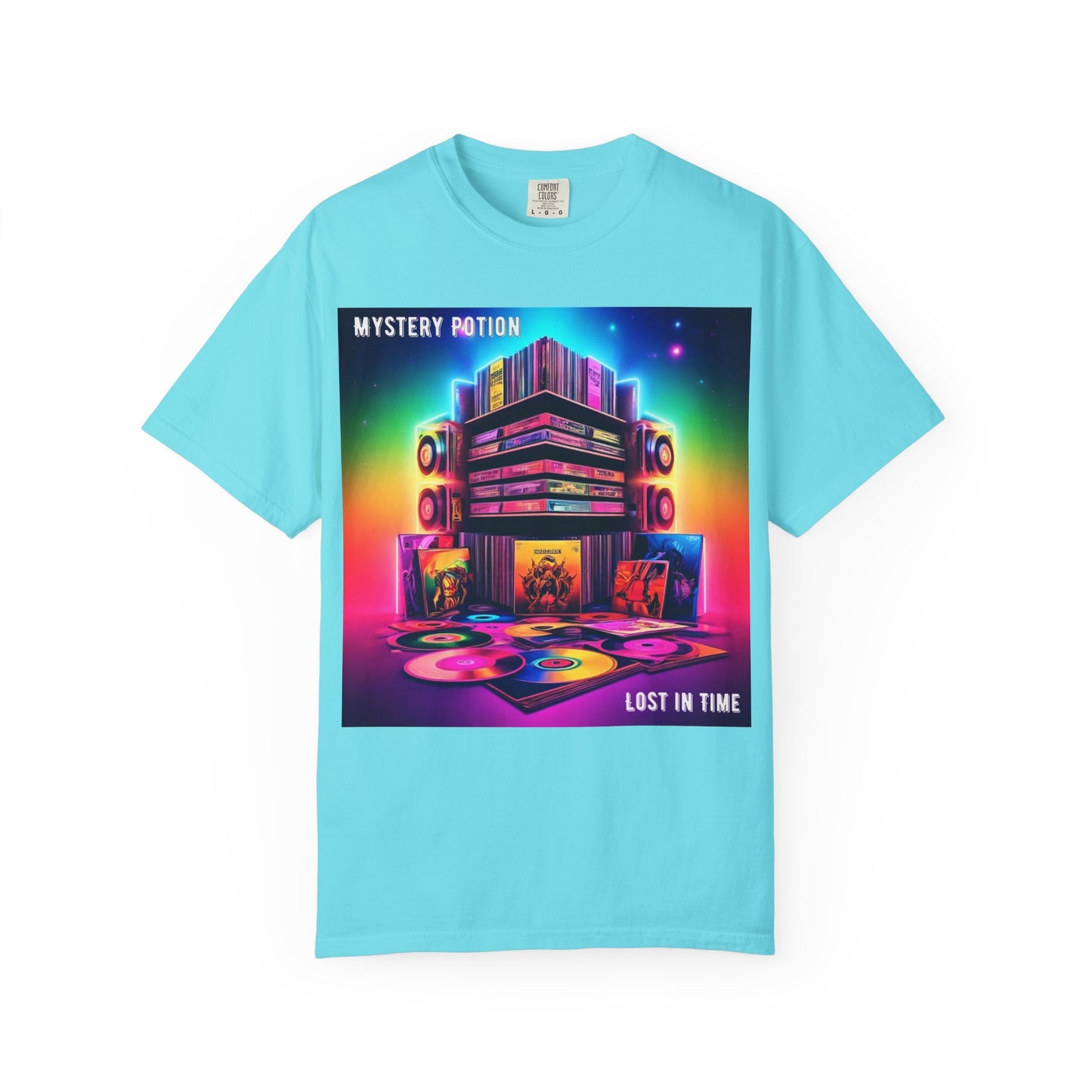 Lost In Time Vintage Vibe T-Shirt - Mystery Potion Graphic Tee, Unisex Casual Wear, Retro Music Lovers, Festival Apparel, Gift Idea