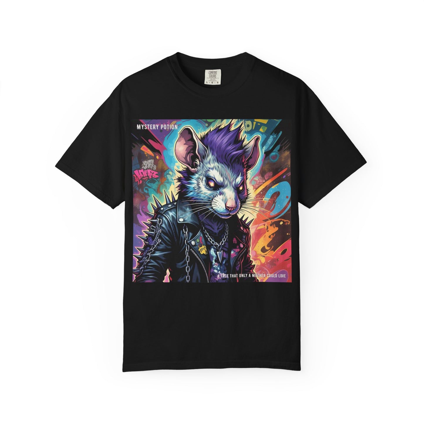 Punk Rock Rodent T-Shirt, Unisex Graphic Tee, Edgy Casual Wear, Alternative Fashion, Gift for Music Lovers, Festival Apparel