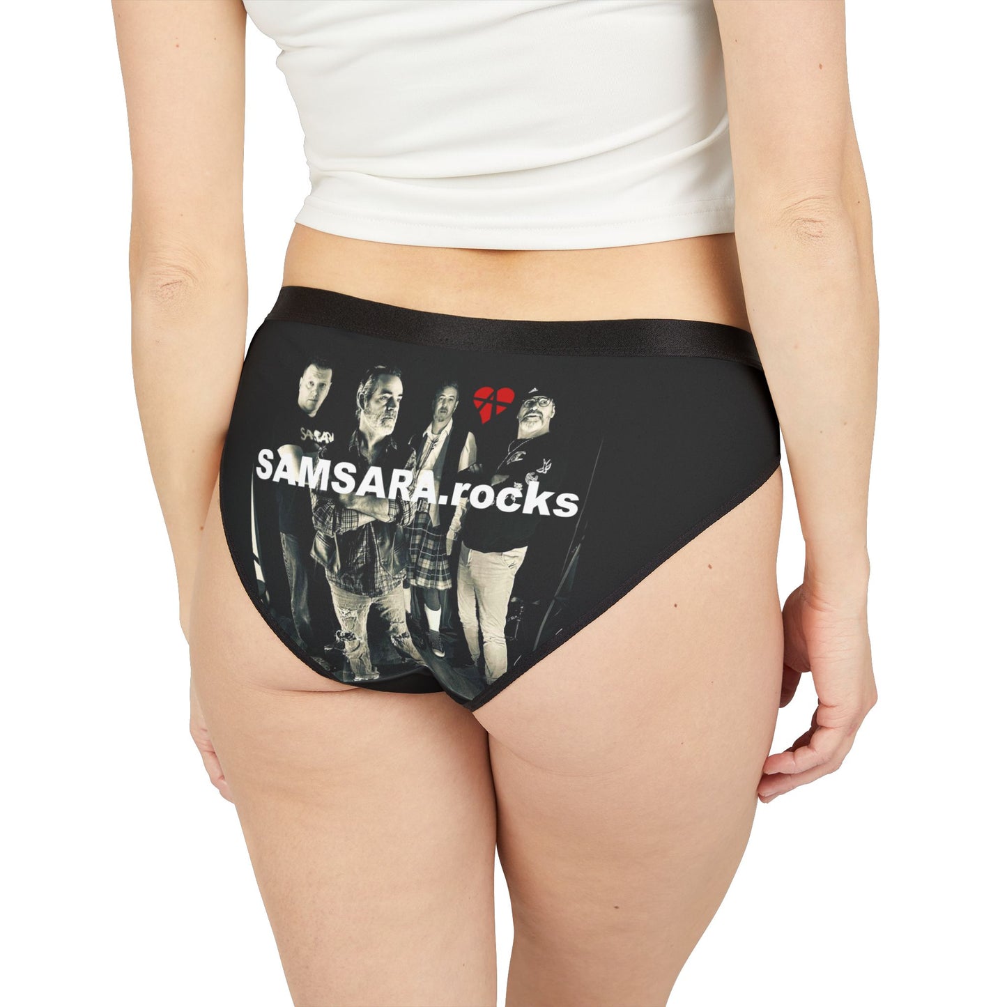 Samsara Rocks Band Women's Underwear - Quirky and Unique Panties for Music Lovers, Funky Gifts, Rock Apparel, Fun Lingerie, Concert Wear