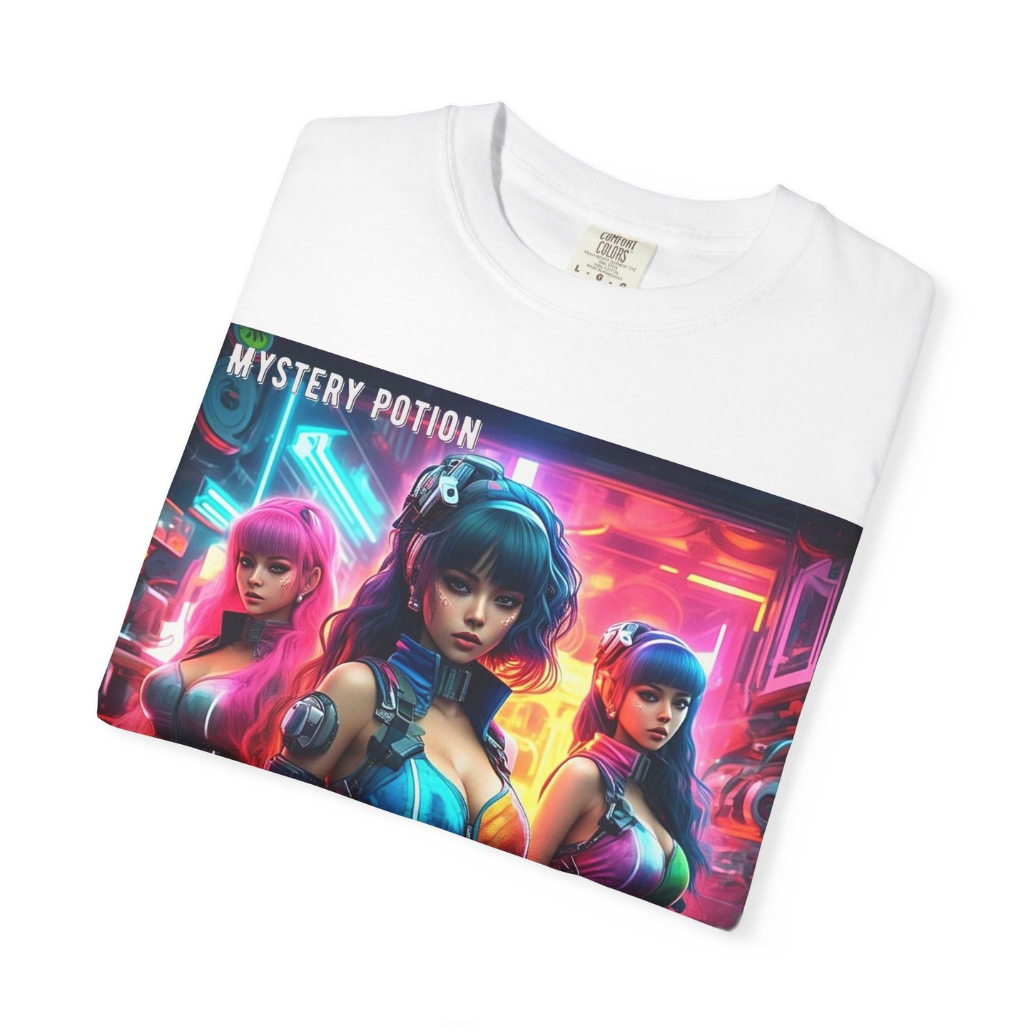 'Indústria 4.0' by Mystery Potion Unisex Garment-Dyed T-shirt, Cyberpunk T-shirt, Gamer Apparel, Unique Graphic Tee, Gift for Fans