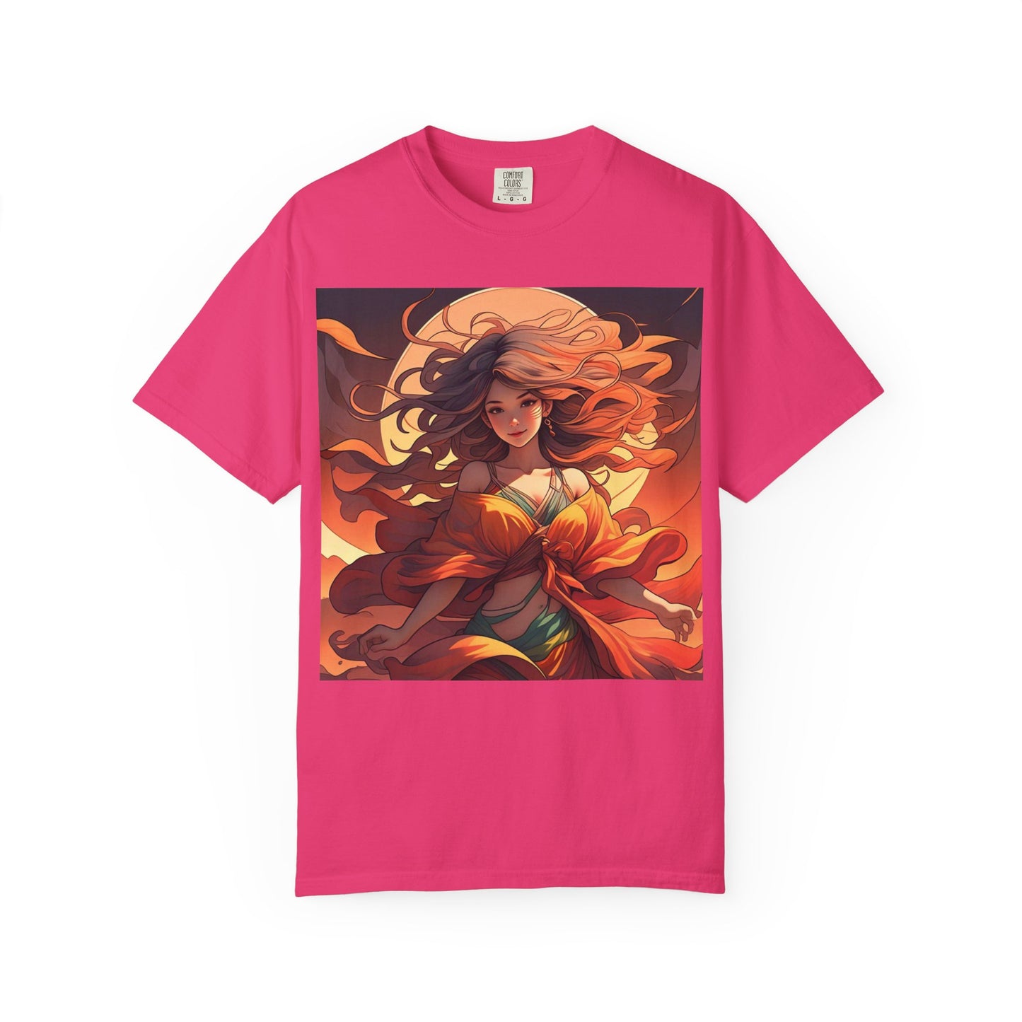 Mystical Autumn Goddess T-shirt, Enchanted Graphic Tee, Boho Style Apparel, Art Inspired Top, Unique Gift for Her, Festival Fashion