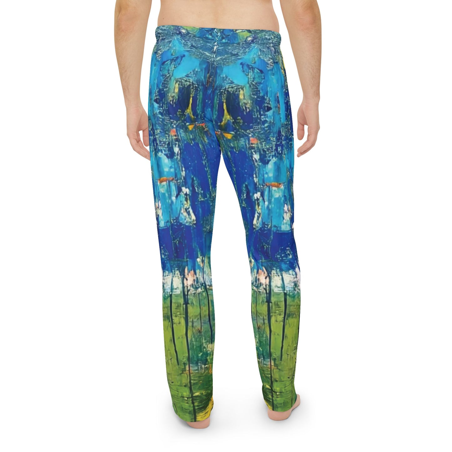 Vibrant Men's Pajama Pants, Abstract Art, Artistic Lounge Pants, Cozy Sleepwear, Unique Gift, Relaxing Nightwear