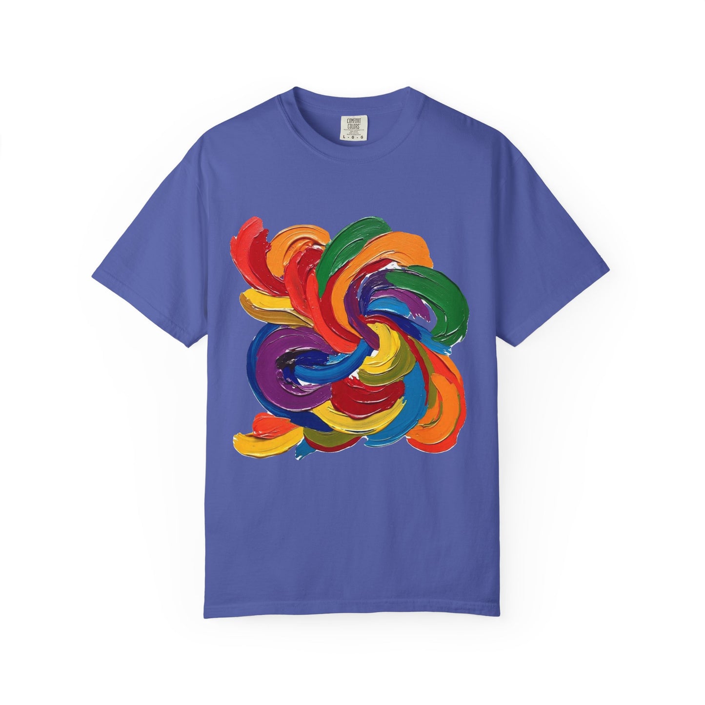 Colorful Swirl Unisex T-Shirt, Vibrant Art Tee, Casual Wear, Gift for Artists, Statement Shirt, Summer Outfit