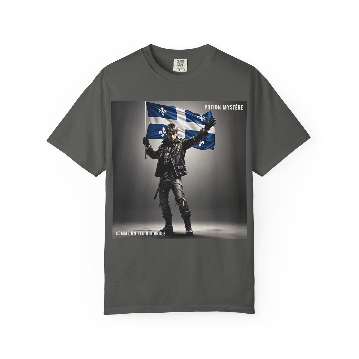 Vibrant Unisex Garment-Dyed T-Shirt, Cozy Casual Wear, Perfect Gift for Men & Women, Statement Tee for Quebec Patriotic Celebrations