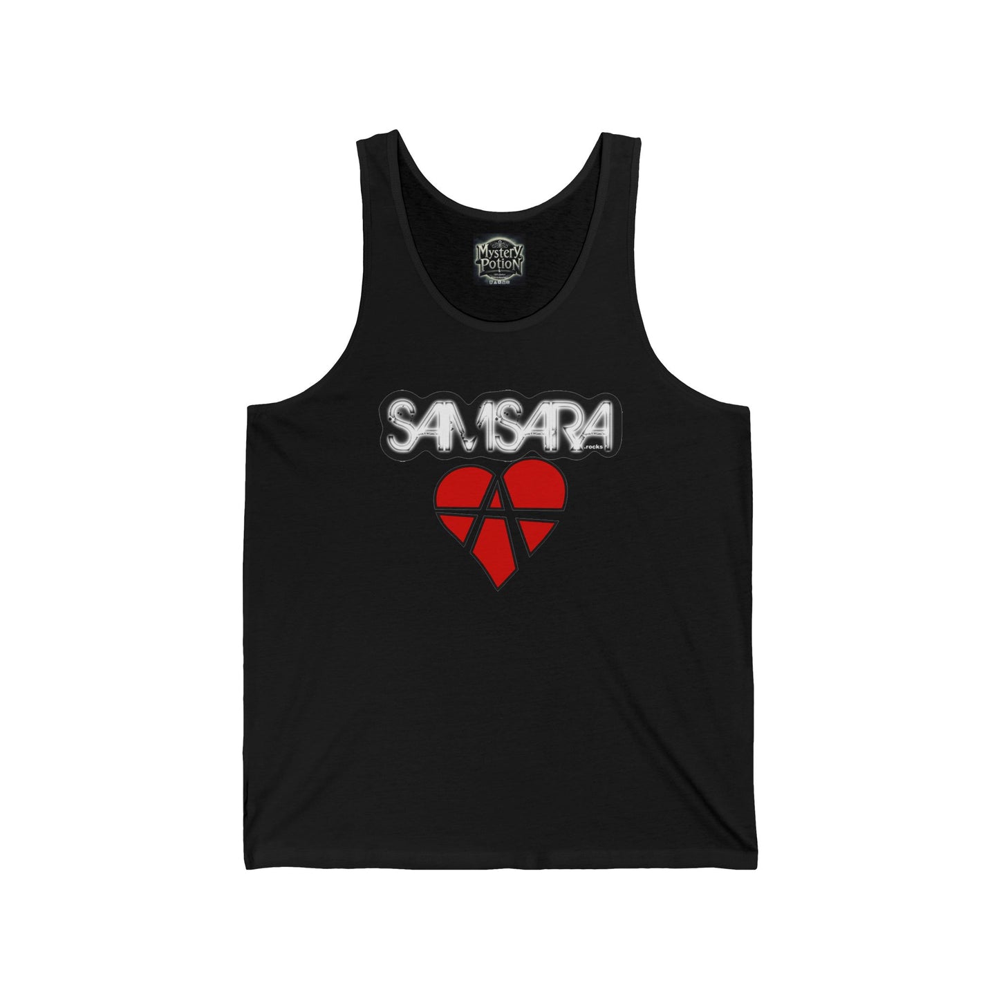 Samsara Rocks Love Anarchy Unisex Jersey Tank - Perfect for Concerts, Festivals, Music Lovers, Summer Wear, Casual Outings