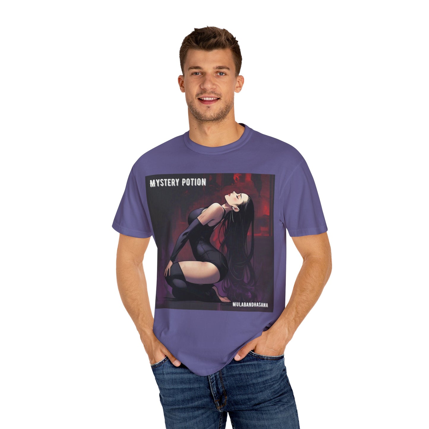 Mystical Mystery Potion Unisex T-Shirt, Yoga Graphic Tee, Unique Gift, Halloween Apparel, Vintage Style, Casual Wear
