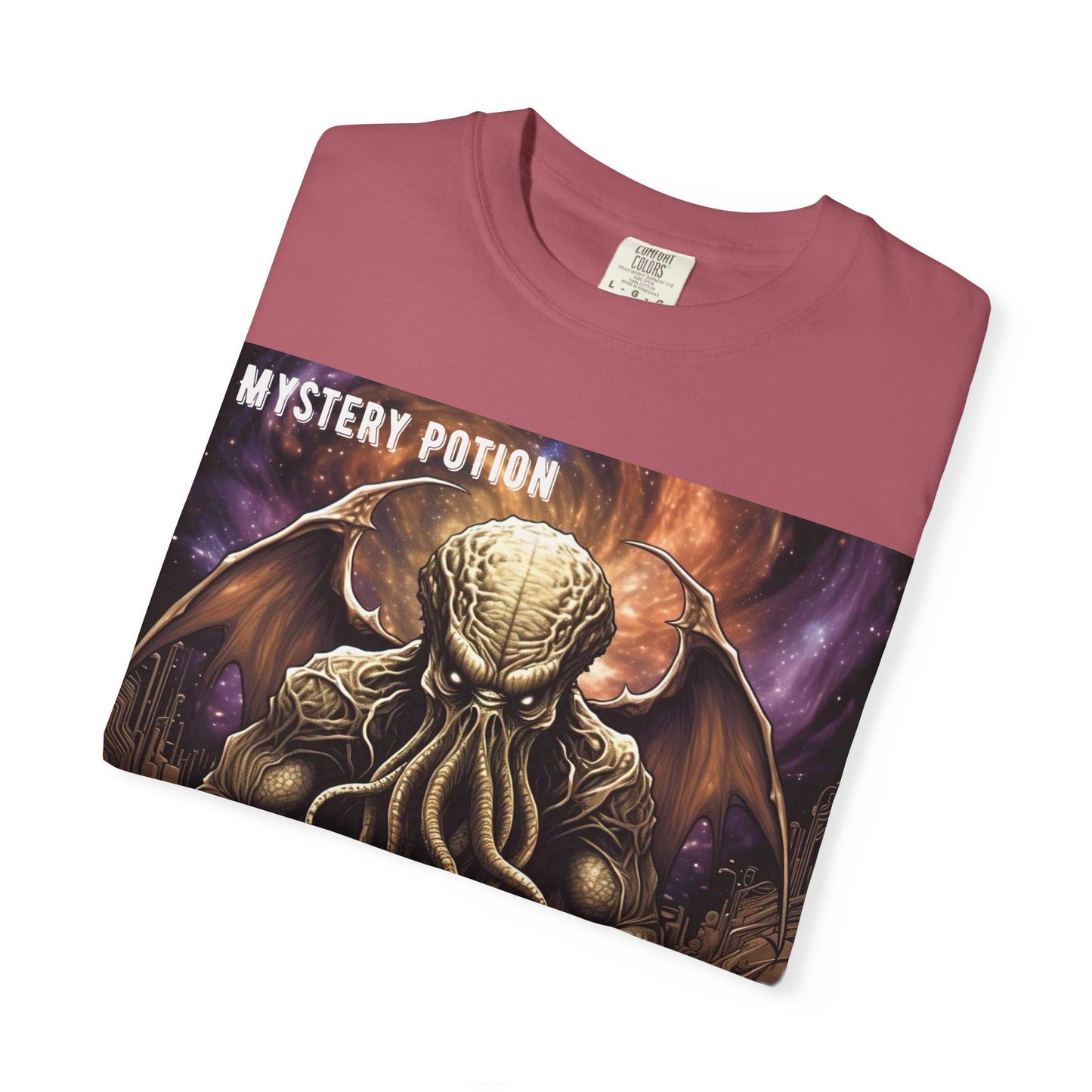 Mystery Potion Unisex T-Shirt, Cthulhu Inspired Tee, Gothic Apparel, Witchy Clothing, Halloween Outfit, Fantasy Fan Gift