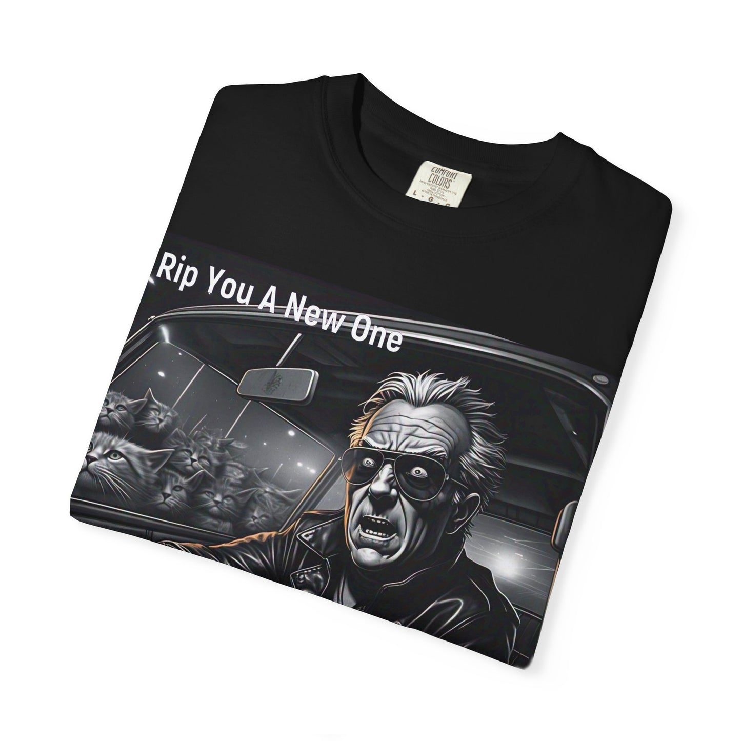 'Grandpa Hates Cats' by Rip You A New One, Humorous Cat Lover T-shirt, Vintage Graphic Tee Shirt, Funny Gift for Cat Owners, Unisex Casual Wear