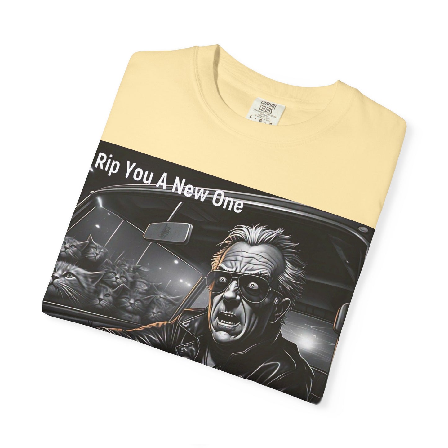 'Grandpa Hates Cats' by Rip You A New One, Humorous Cat Lover T-shirt, Vintage Graphic Tee Shirt, Funny Gift for Cat Owners, Unisex Casual Wear