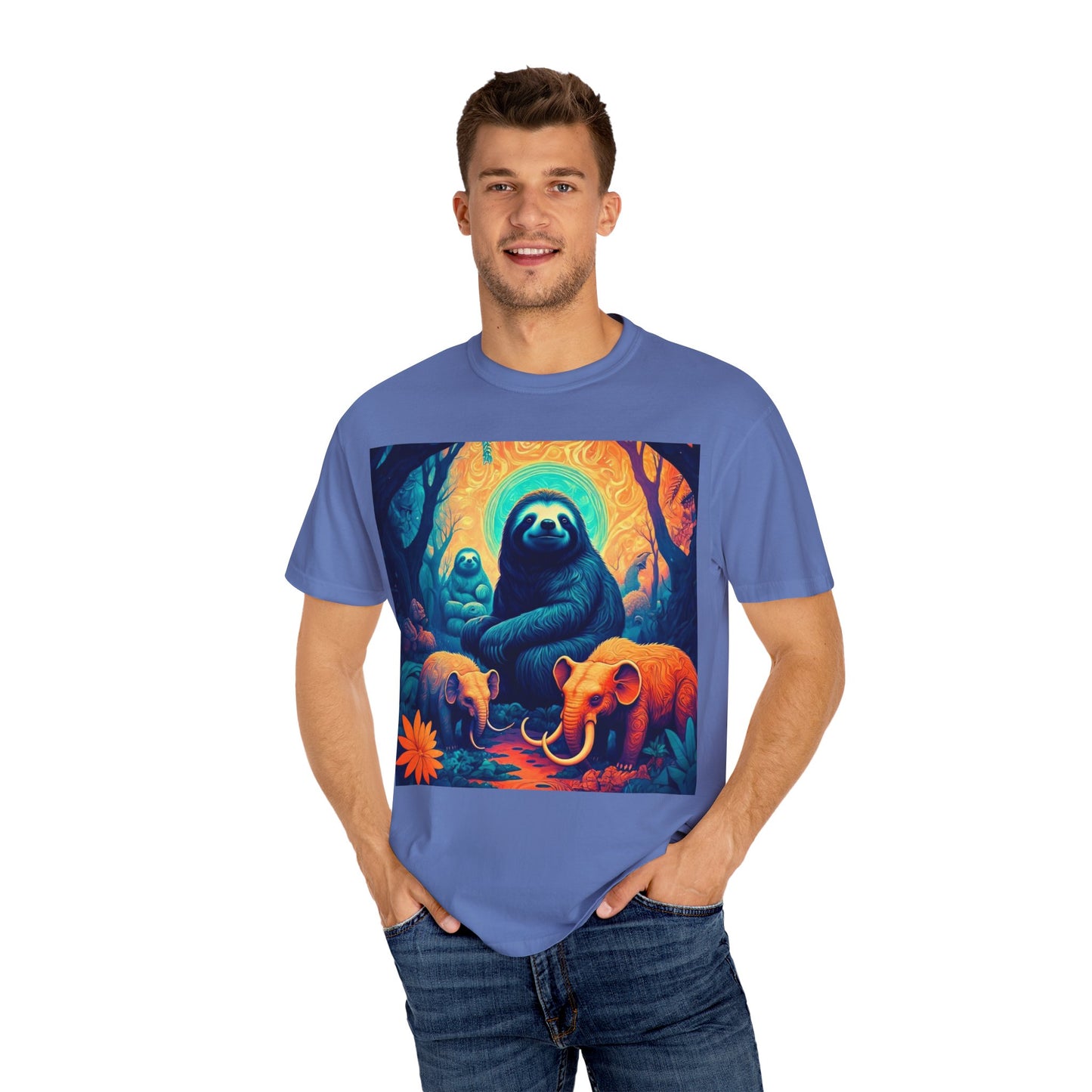Vibrant Wildlife T-Shirt - Unisex Garment-Dyed Tee, Nature Lover Gift, Animal Art Shirt, Eco-Friendly Fashion, Summer Essentials