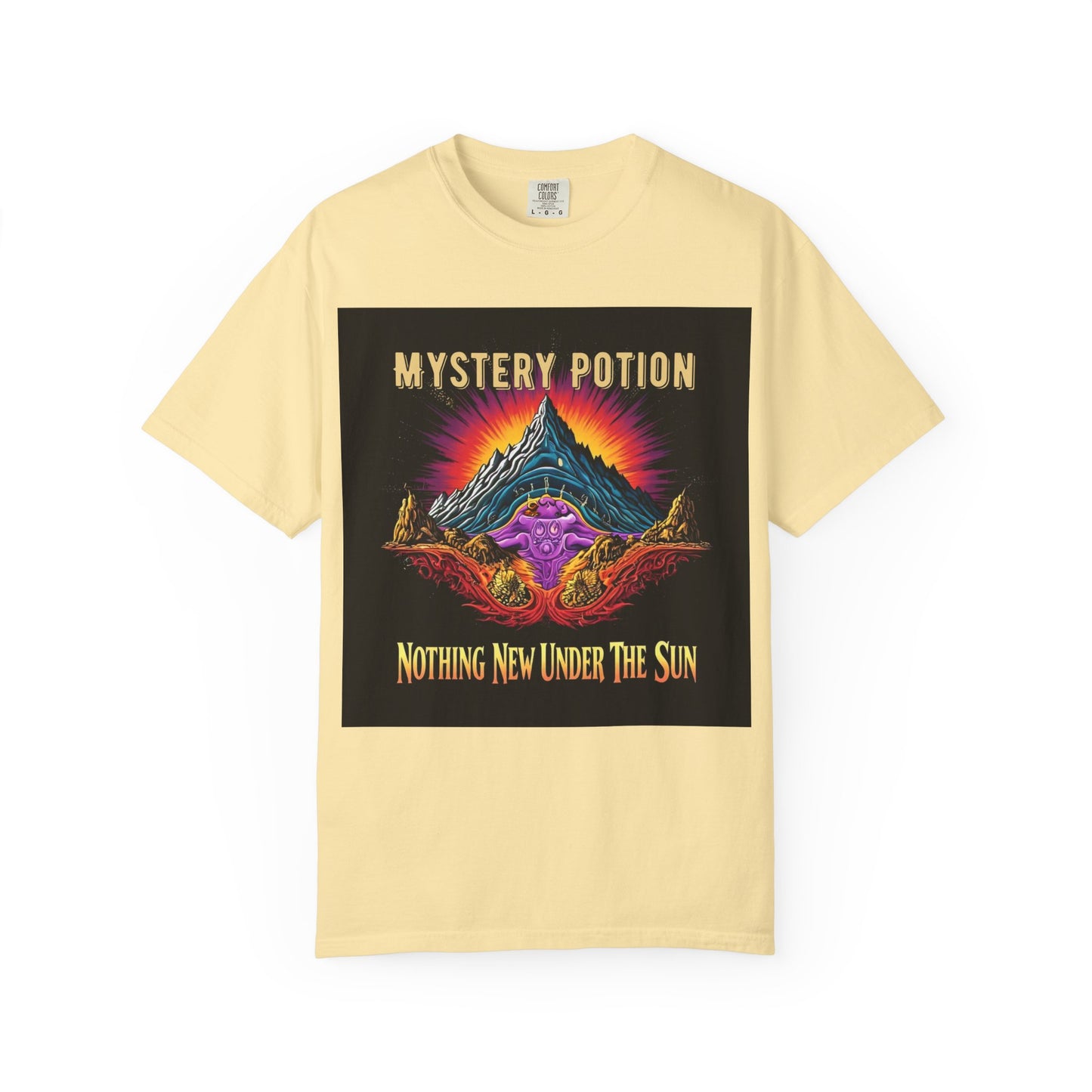 Mystical Graphic T-Shirt, "Nothing New Under The Sun" Vintage Aura Tee, Unisex Casual Wear, Unique Gift for Nature Lovers, Festival Essentials, Eco-Friendly Fashion