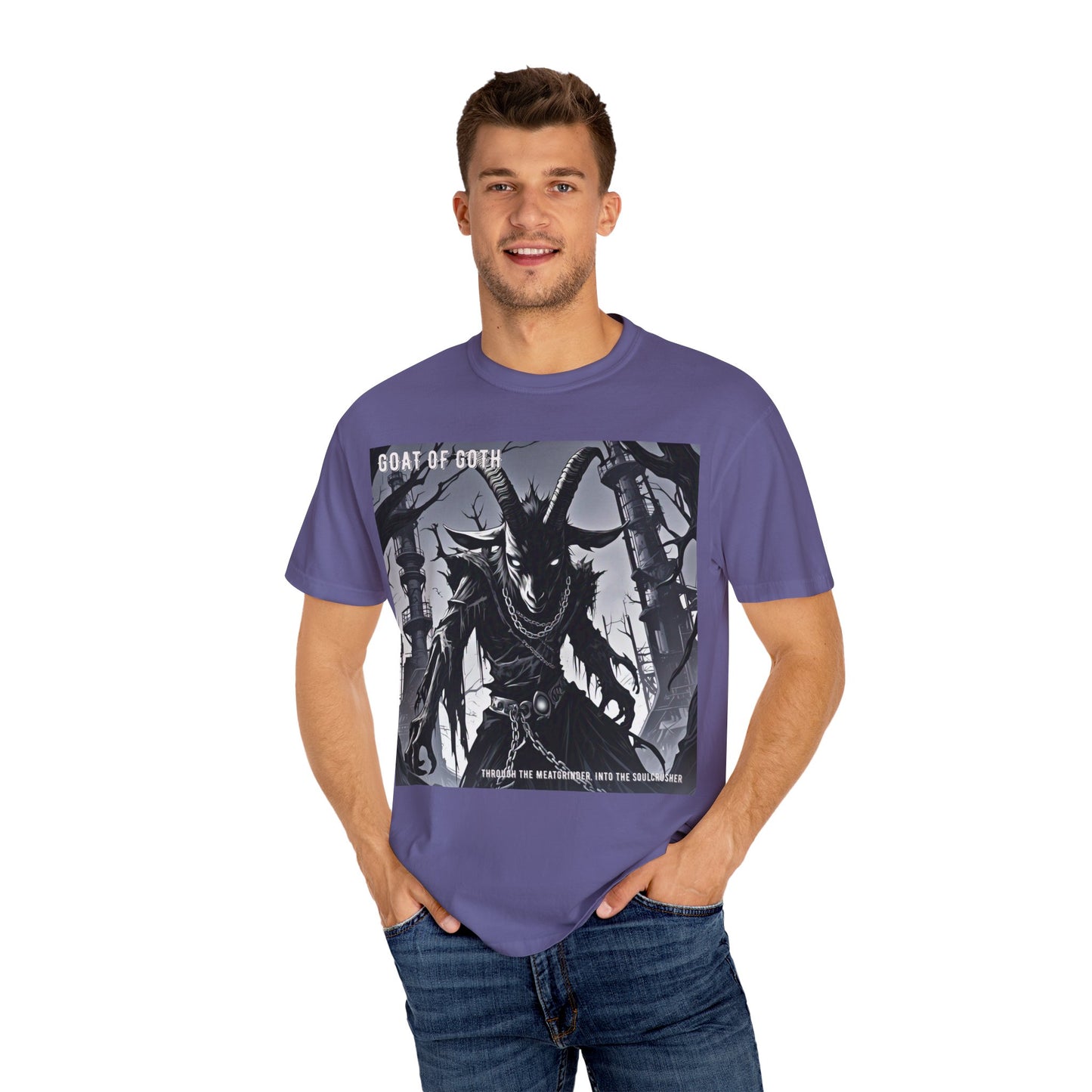 Gothic Graphic T-Shirt, Goat of Goth Tee, Unisex Casual Wear, Alternative Streetwear, Edgy Apparel for Fans, Perfect Gift for Halloween
