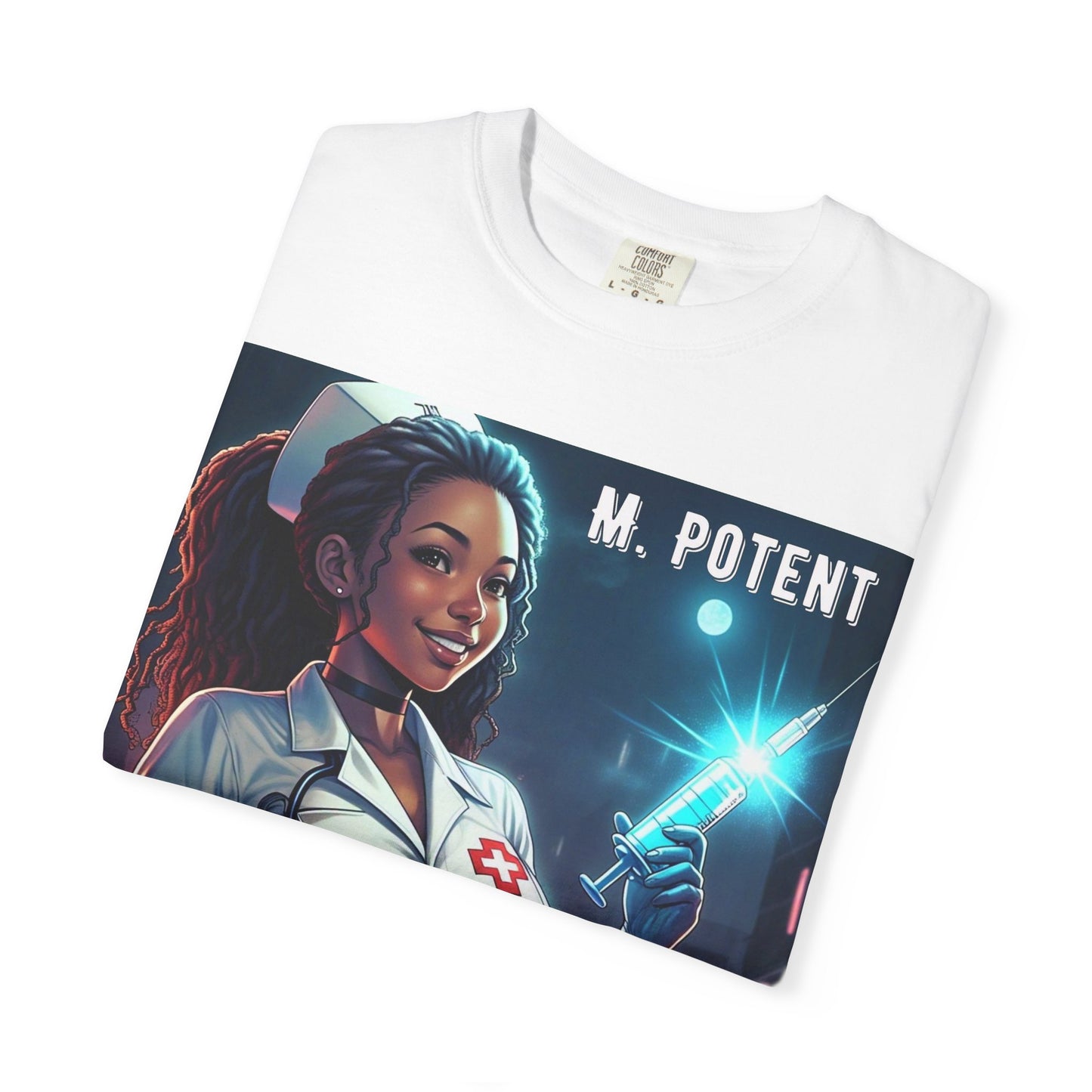 M. Potent's 'A Vaccine Against Evil', Medicine-Themed Unisex T-Shirt, Positive Vibes, Great for Nurses, Vaccination Awareness, Gift for Healthcare Workers