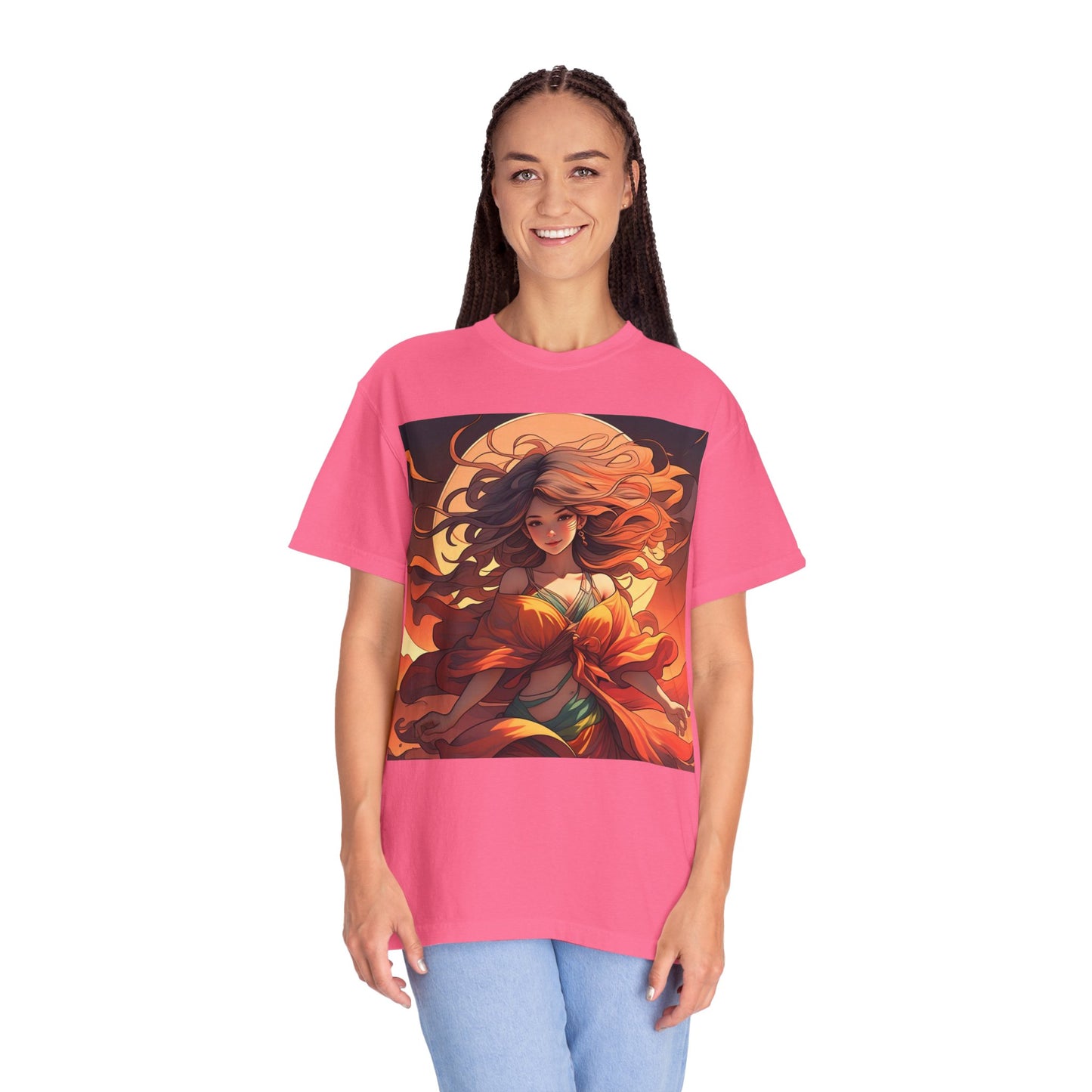 Mystical Autumn Goddess T-shirt, Enchanted Graphic Tee, Boho Style Apparel, Art Inspired Top, Unique Gift for Her, Festival Fashion
