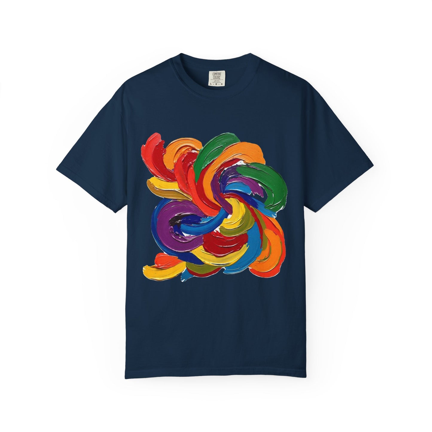 Colorful Swirl Unisex T-Shirt, Vibrant Art Tee, Casual Wear, Gift for Artists, Statement Shirt, Summer Outfit