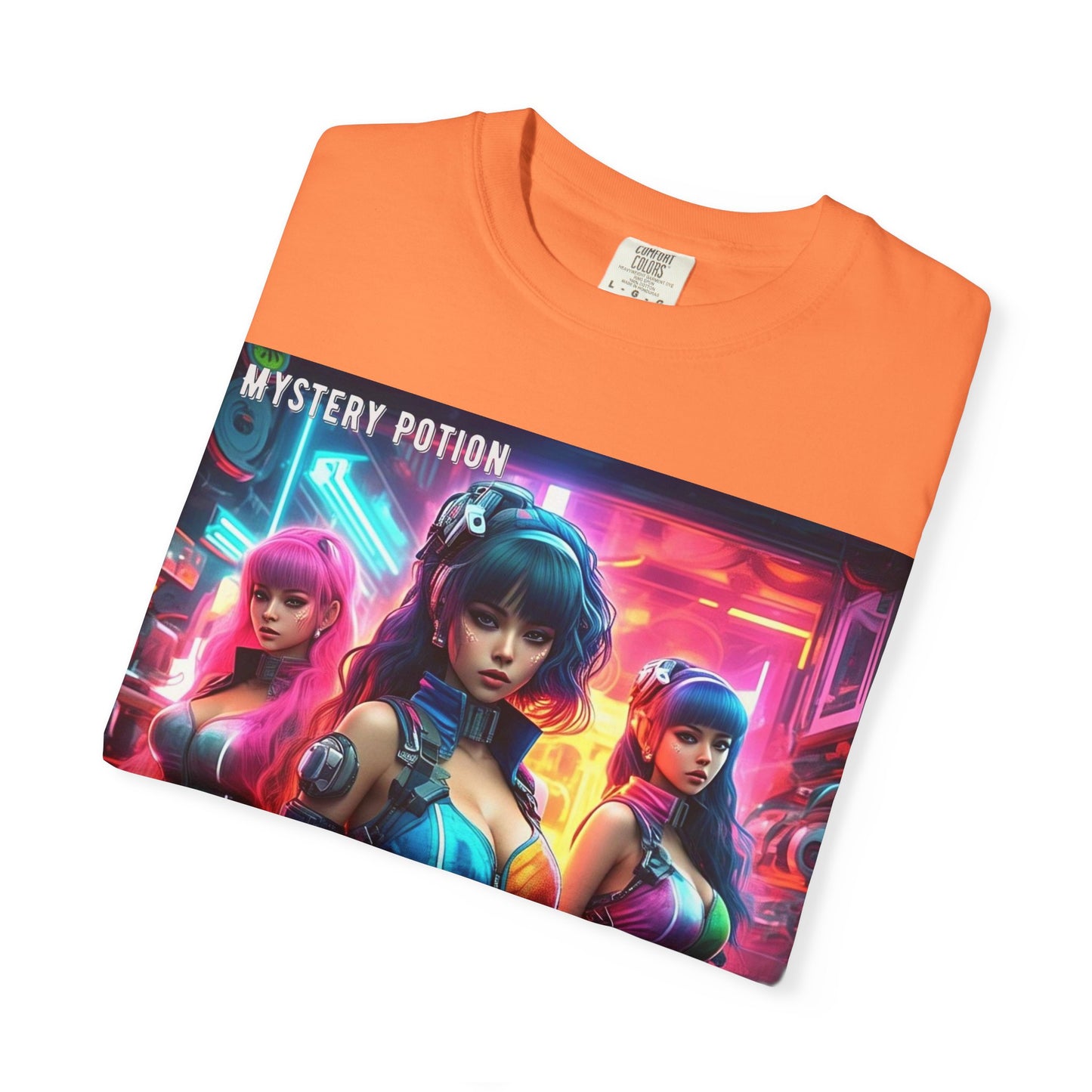 'Indústria 4.0' by Mystery Potion Unisex Garment-Dyed T-shirt, Cyberpunk T-shirt, Gamer Apparel, Unique Graphic Tee, Gift for Fans