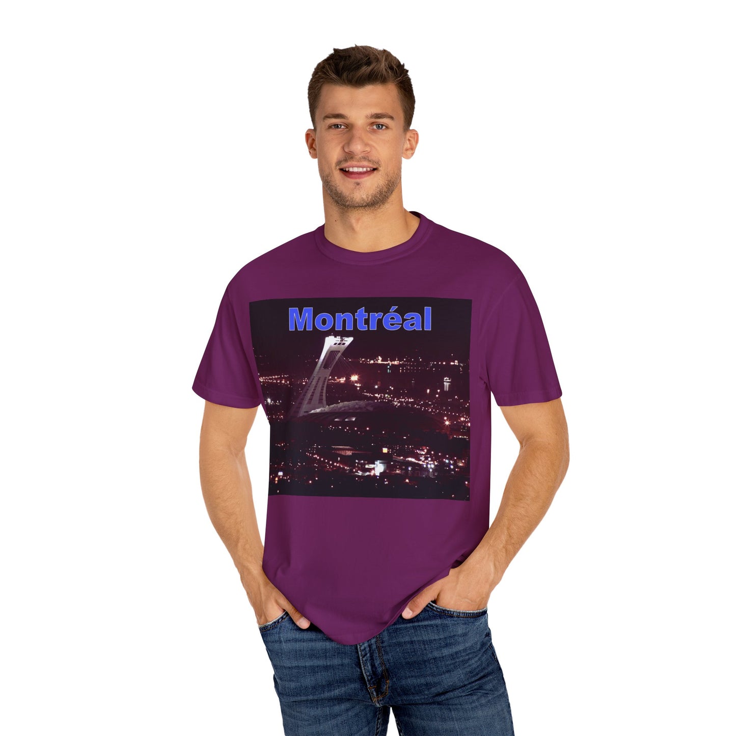 Montreal Night Skyline Unisex T-Shirt, City Love Tee, Travel Shirt, Gift for Her, Vintage Graphic Top