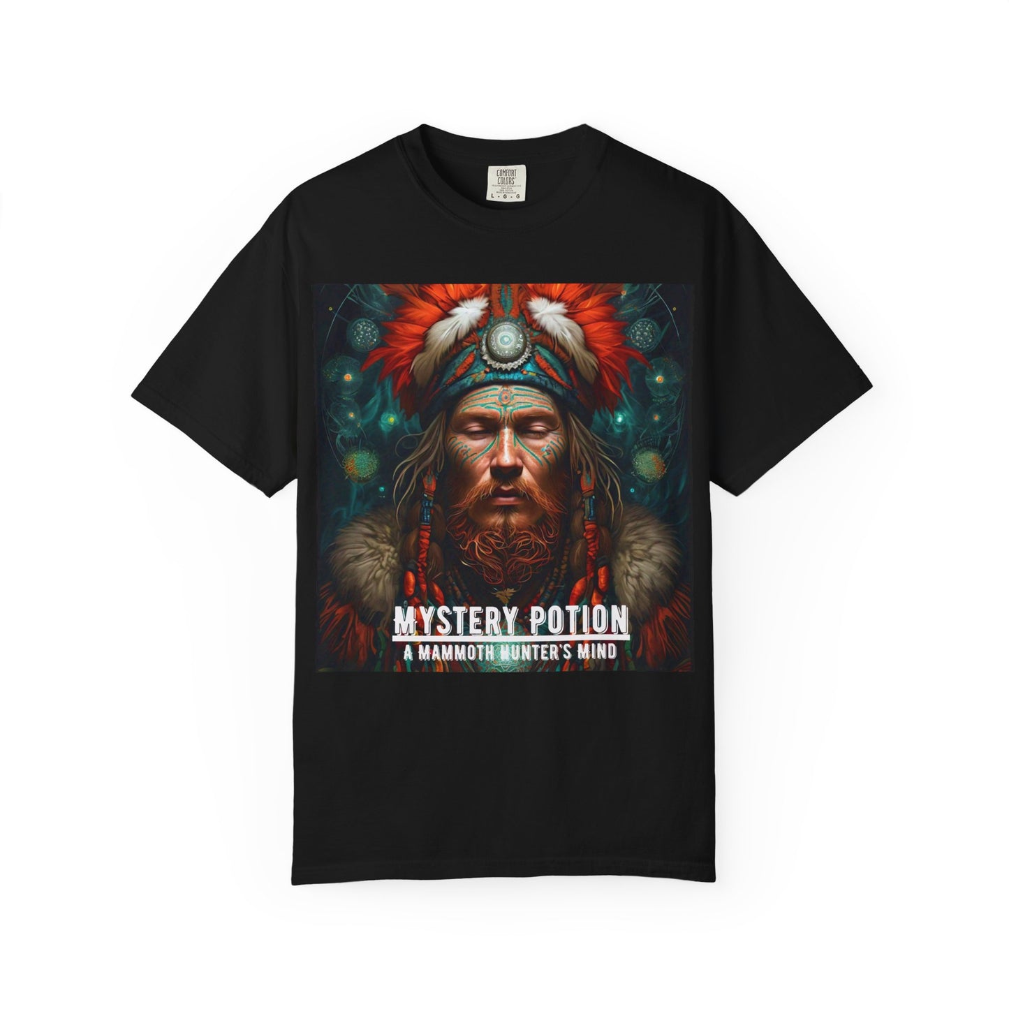 'A Mammoth Hunter's Mind' Mystery Potion Mystical Vintage Inspired Unisex T-Shirt, Cozy Gift for Nature Lovers, Unique Graphic Tee for Festivals, Casual Wear, Statement Shirt