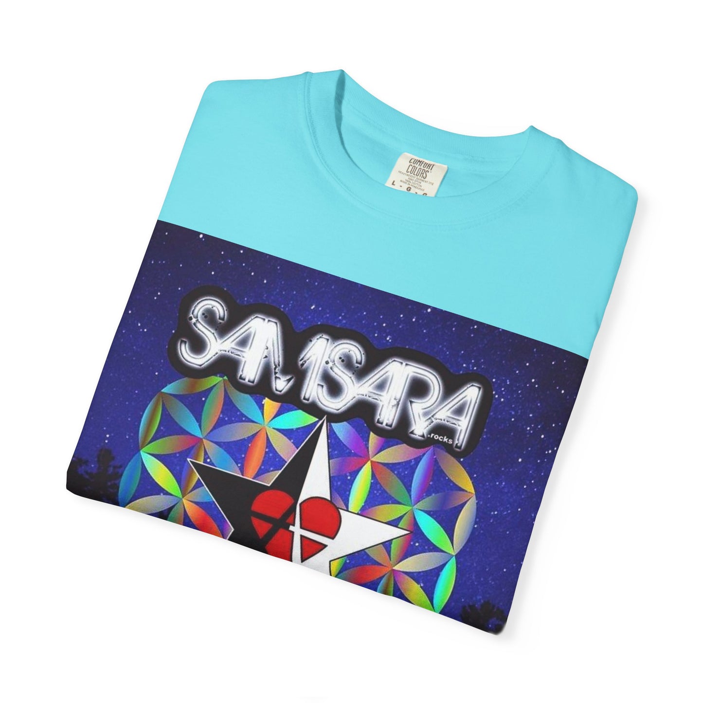 Sounds Of Absolute Power by Samsara Vibrant Graphic T-Shirt for Nature Lovers, Unisex Tee, Festival Wear, Gift for Music Enthusiasts, Bohemian Style Apparel
