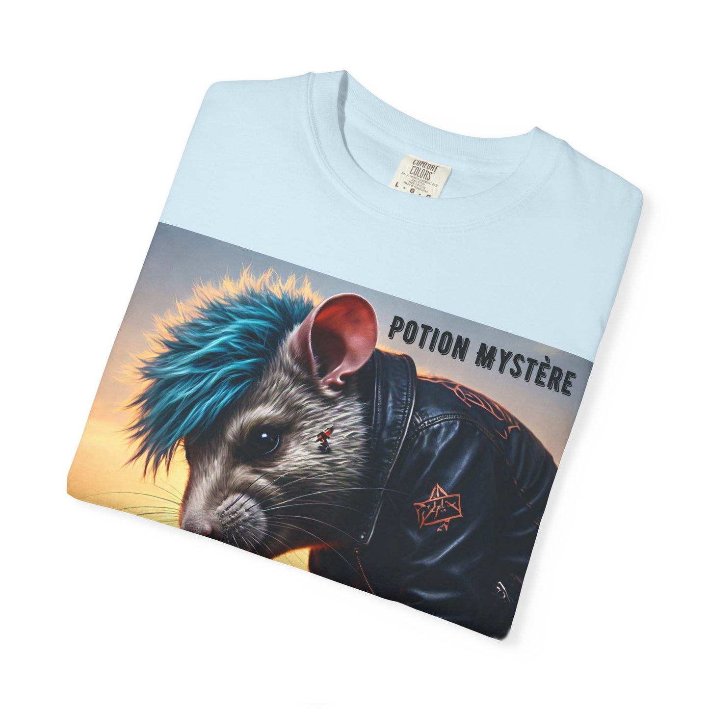 Mystical Punk Rat Toiling The Field Graphic T-Shirt | Unisex, Art Tee, Unique Animal Print, Gift for Animal Lovers, Casual Wear