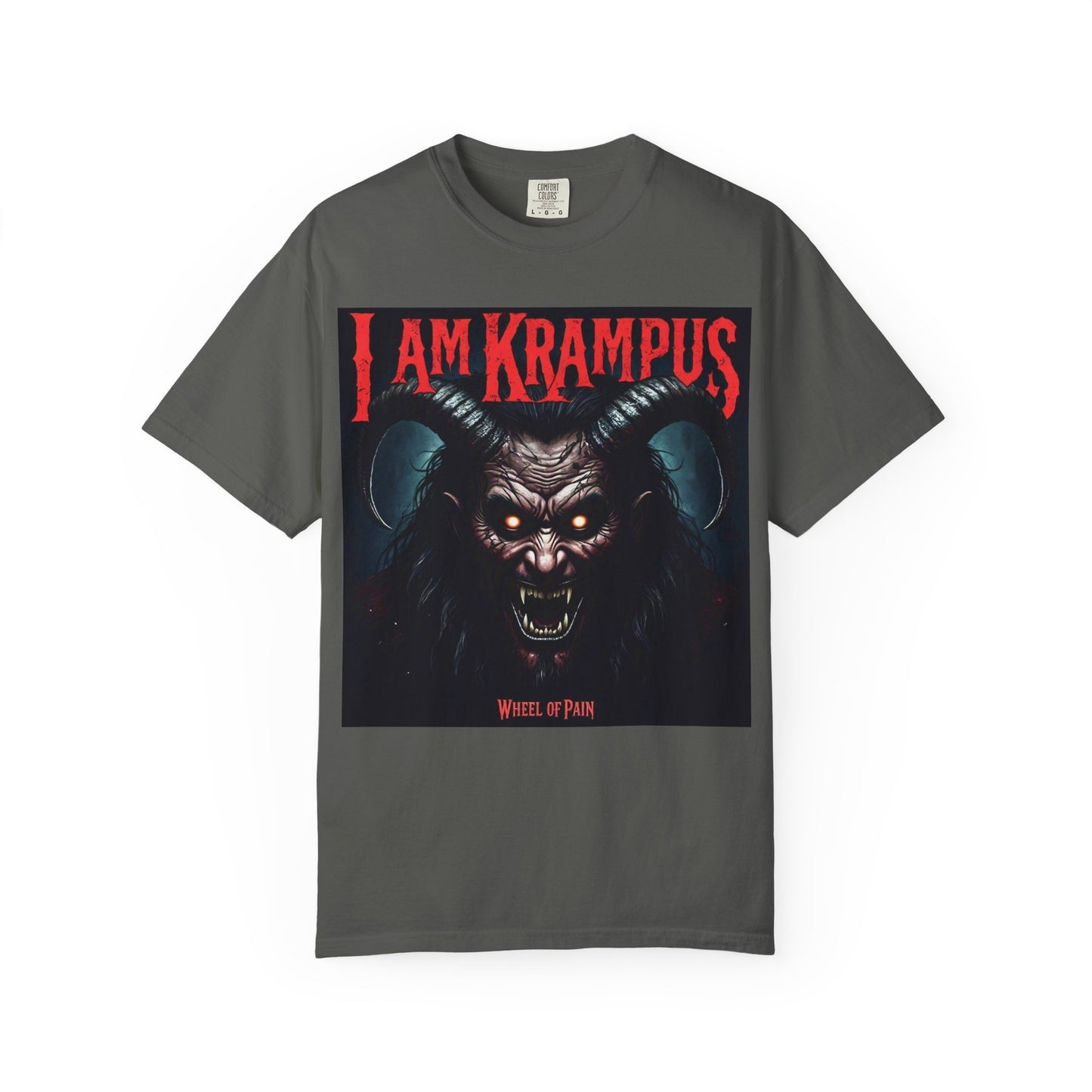 I Am Krampus Unisex Garment-Dyed T-Shirt | Spooky Graphic Tee for Christmas Horror Fans, Gifts, Party Wear, Festival Attire