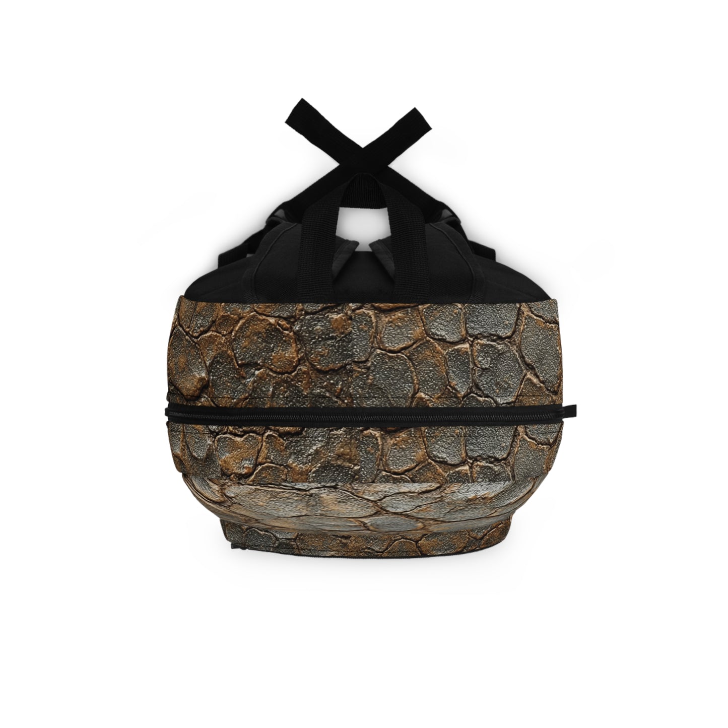 T-Rex Leather Natural Stone Looking Pattern Backpack - Trendy Travel Pack for Students, Hiking, Outdoors, Eco-Friendly Gift